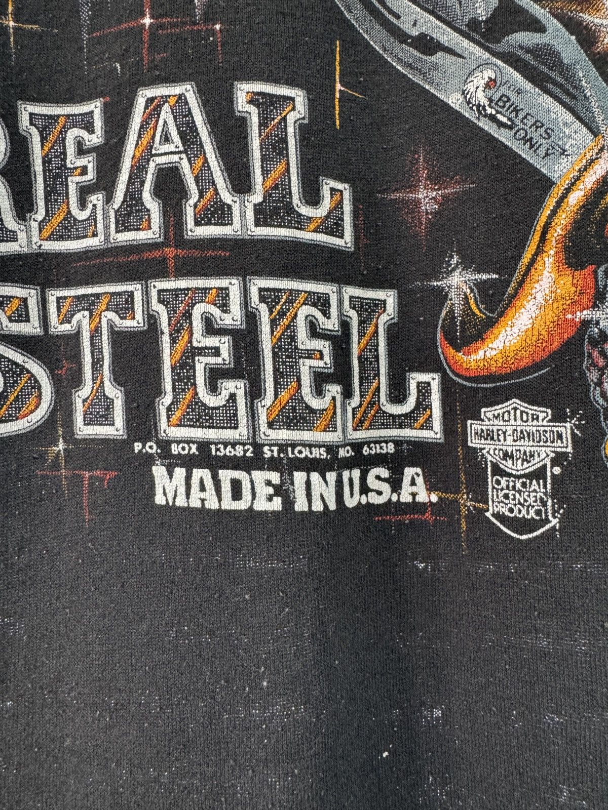 Vintage Vintage 80s Harley Davidson Real Steel Shirt Size US L / EU 52-54 / 3 - 6 Thumbnail