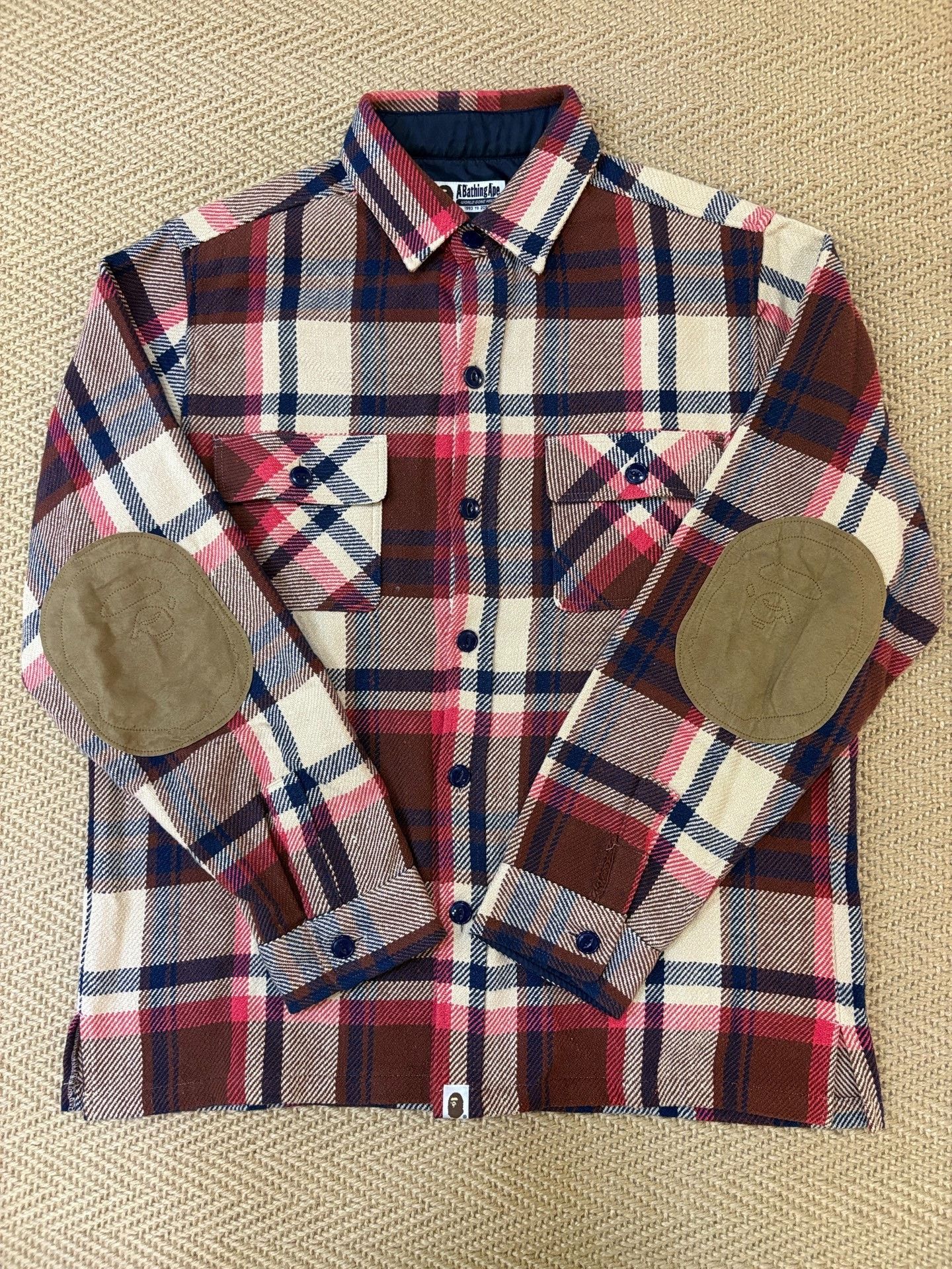 Bape BAPE Ape Head Patch Kimura Check Shirt Jacket Size US XXL / EU 58 / 5 - 1 Thumbnail