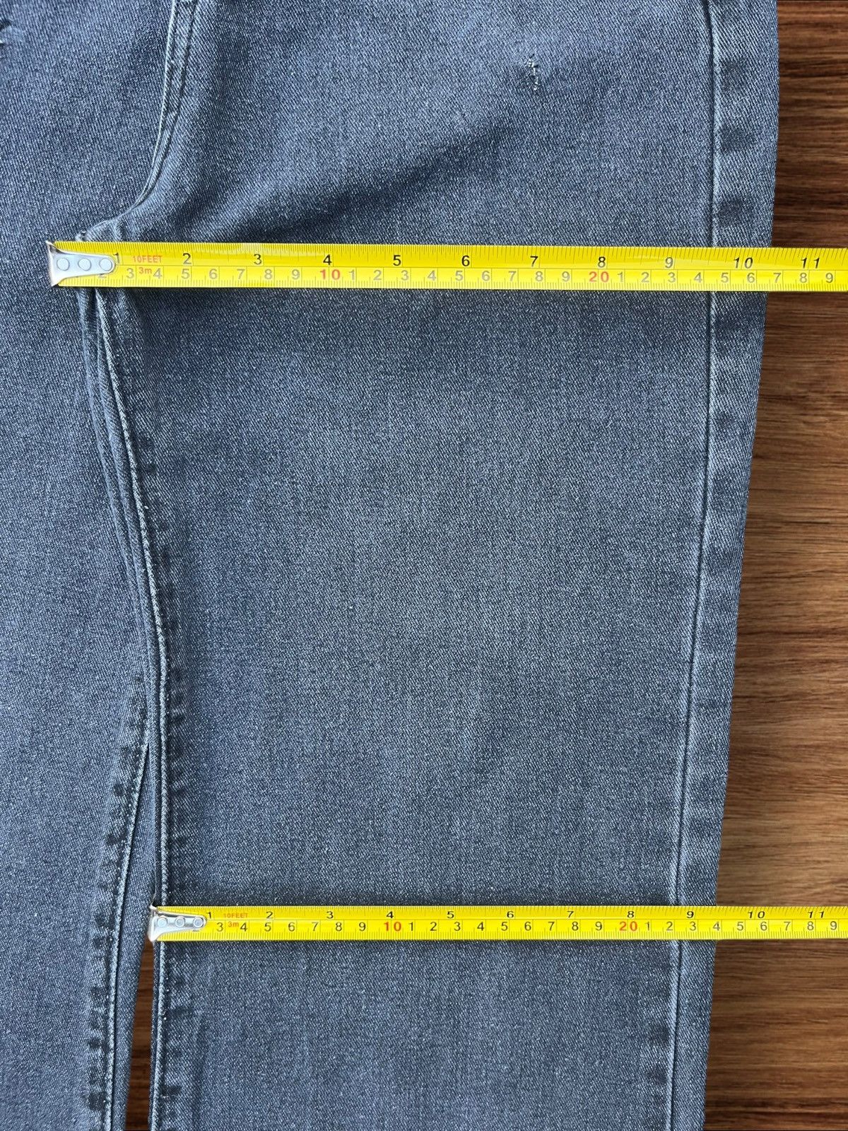 Japanese Brand Vintage Japanese Brand High Rise Baggy Frayed Wide Leg Jeans Size 25" / US 0 / IT 36 - 12 Thumbnail