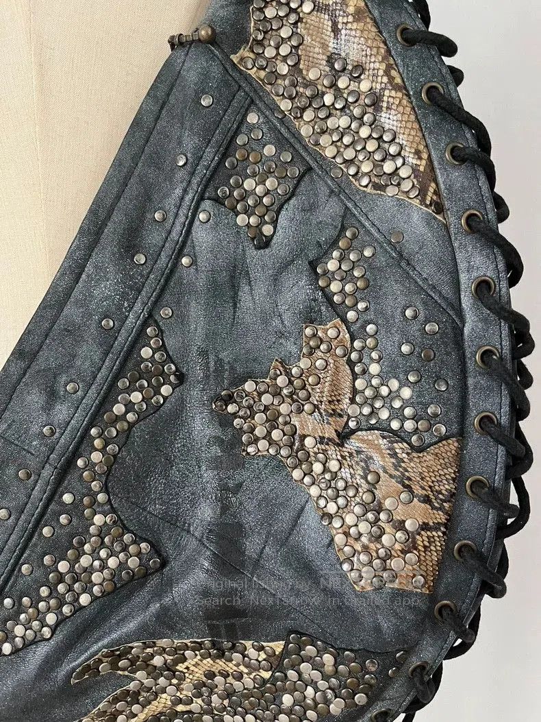 KMRii Studded Snake Skin Crossbody Bag. Size ONE SIZE - 3 Thumbnail