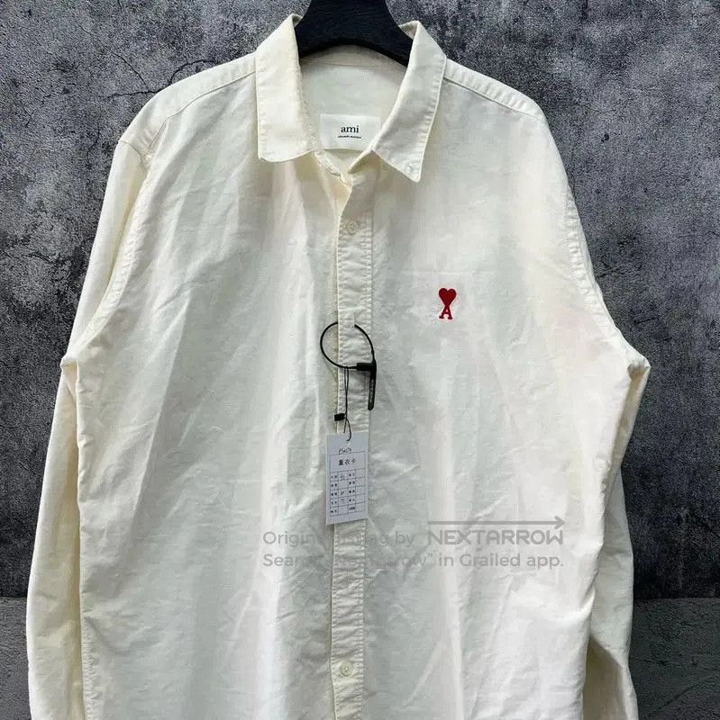 AMI AMI White Cotton Embroidered Shirt . Size US M / EU 48-50 / 2 - 1 Thumbnail