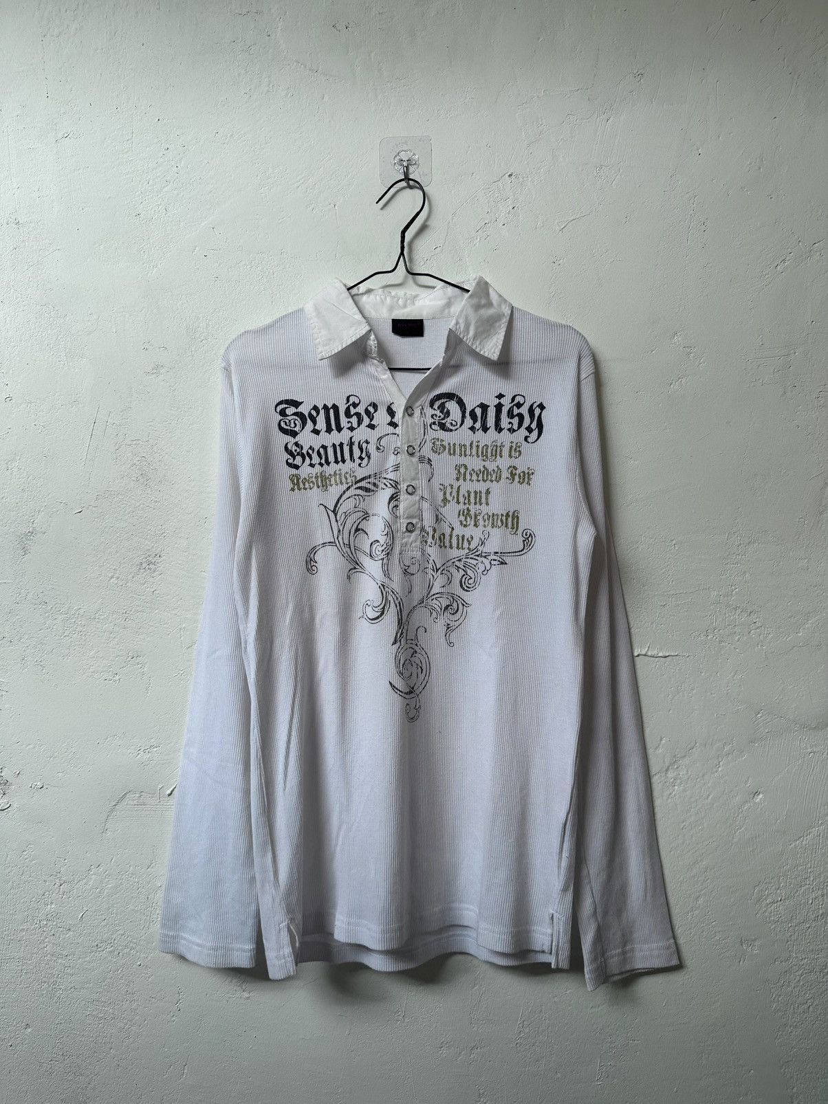 Japanese Brand Y2K Japanes Mind Games Poem Double Layer Vkei Gothic Style Size US M / EU 48-50 / 2 - 1 Thumbnail