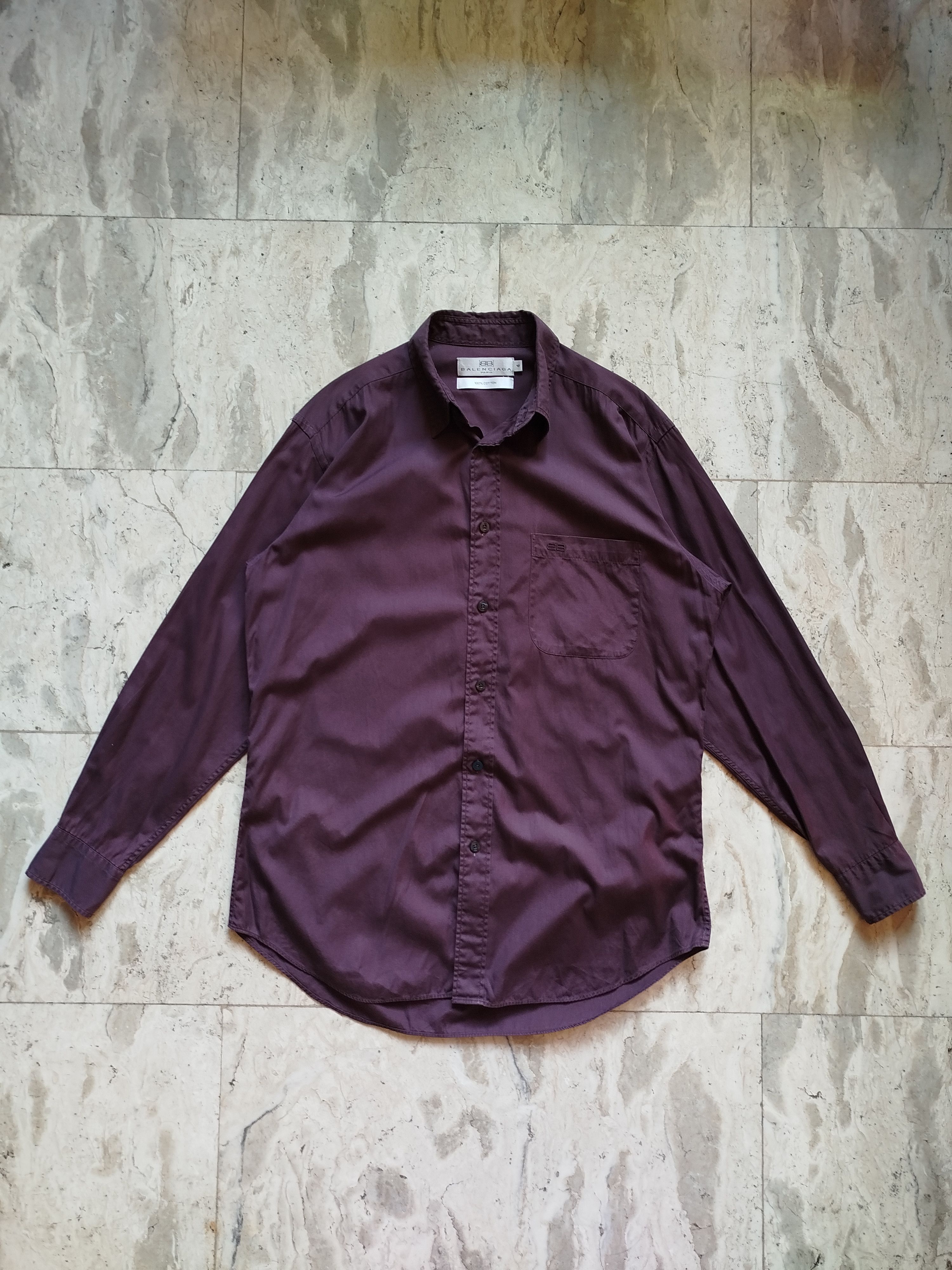 Balenciaga Vintage Balenciaga button up long sleeve Size US XL / EU 56 / 4 - 1 Thumbnail