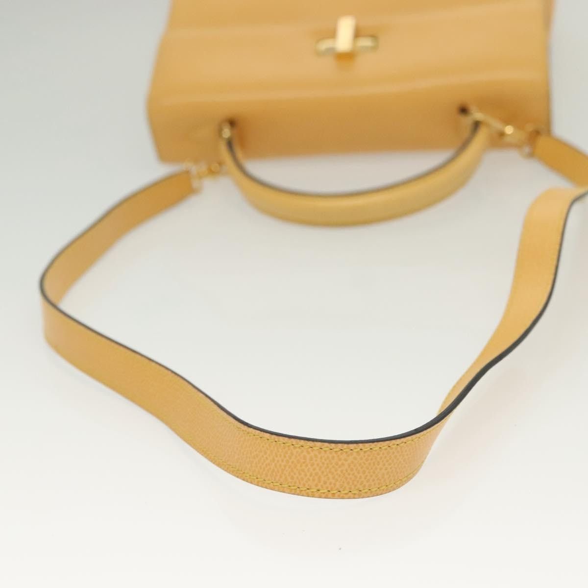 Celine CELINE Hand Bag Leather Yellow Size ONE SIZE - 9 Thumbnail