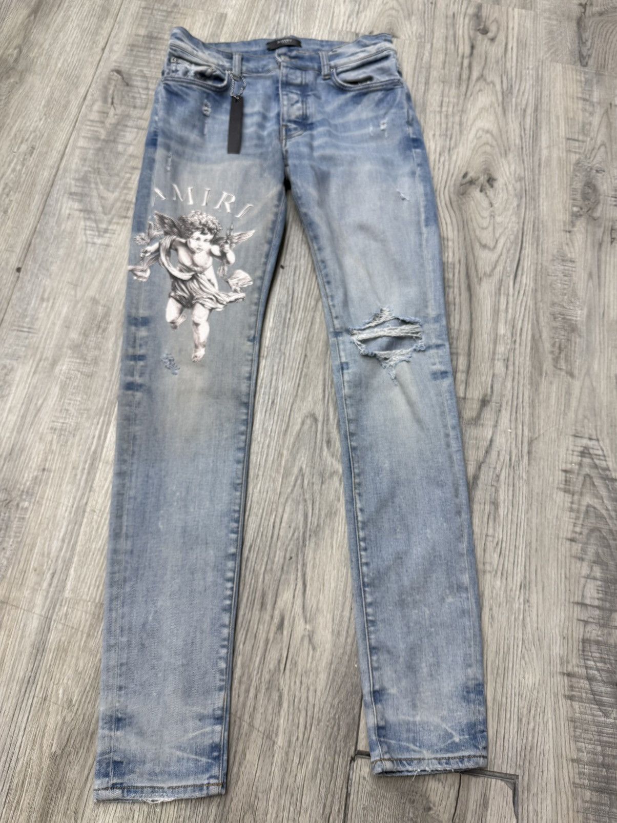Amiri Amiri Cherub Print Jeans - Angel Graphic Size US 30 / EU 46 - 1 Thumbnail