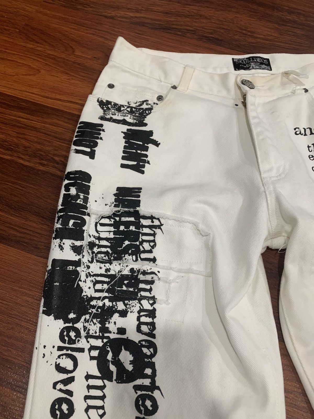 If Six Was Nine Skulldeos Jeans Pants Size US 31 - 8 Thumbnail