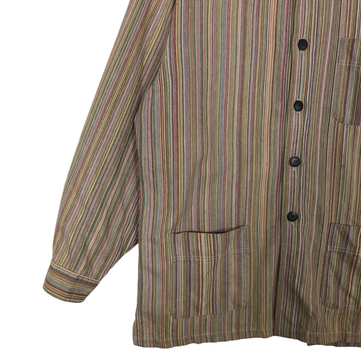 Japanese Brand 💥 SCHIATTI CANDY STRIPE RAINBOWN CHORE JACKET Size US M / EU 48-50 / 2 - 3 Thumbnail