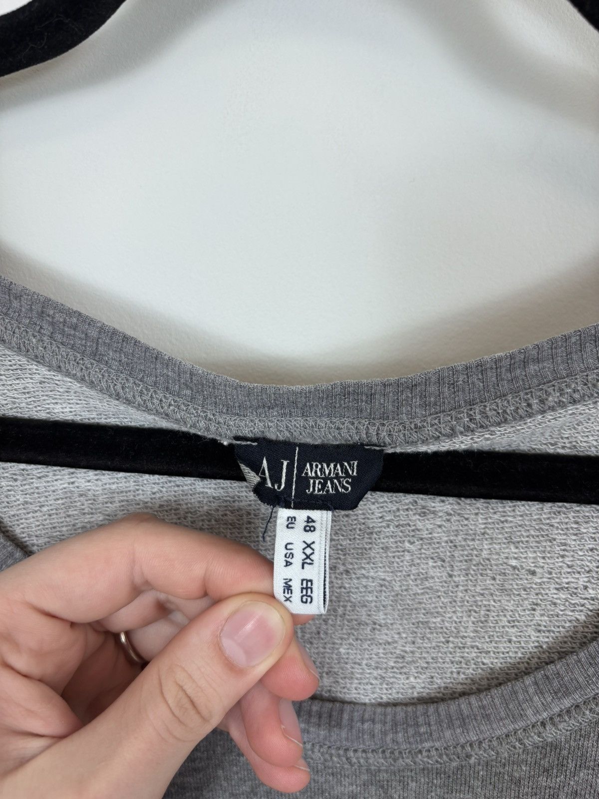 Armani Armani Jeans Women’s Big Logo Grey 3/4 Sleeve Sweatshirt Top Size XXL / US 16-18 / IT 52-54 - 10 Thumbnail