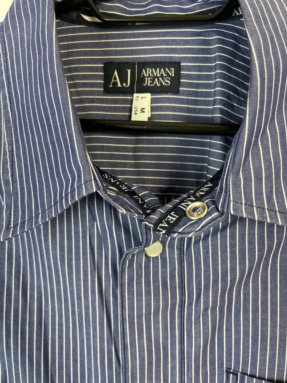 Armani Armani Jeans Striped Button-Front Long Sleeve Sz M Size US M / EU 48-50 / 2 - 3 Thumbnail