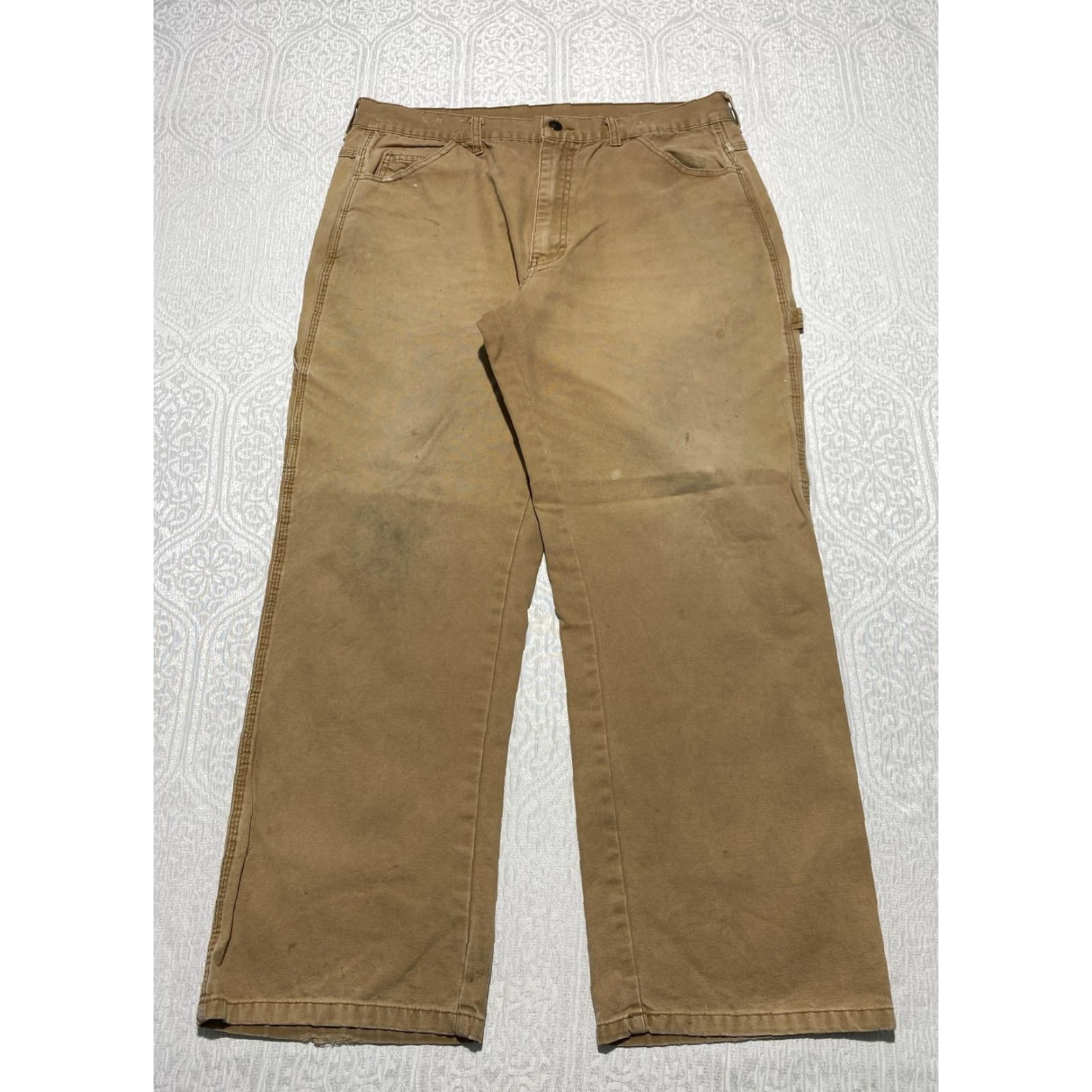 Dickies Dickies Pants Men 36x28 Brown Carpenter Duck Canvas Utility Work Hammer Loop Pants Men Regular Straight Jeans Shirt? Size US 36 / EU 52 - 5 Thumbnail