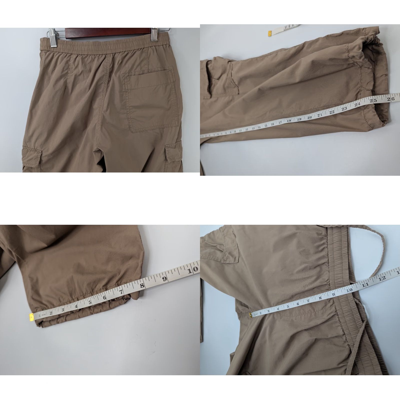 Uniqlo Uniqlo Pants Cargo Women S Brown Beige Easy Drawstring Regular Size S 458340 Size 28" / US 6 / IT 42 - 8 Thumbnail
