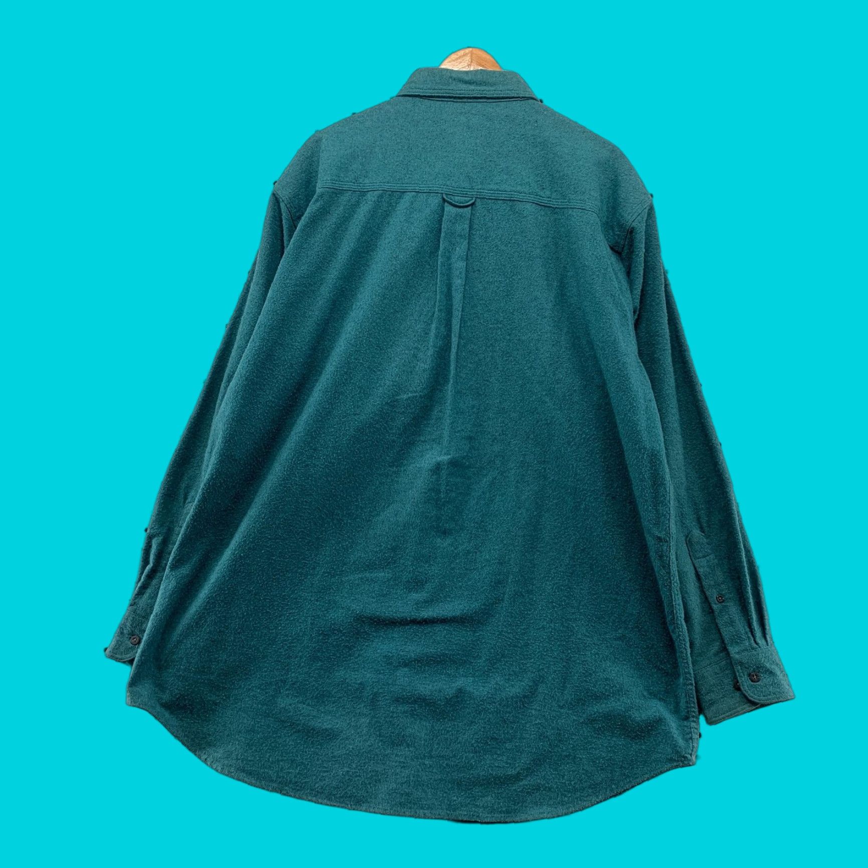 Vintage Woolrich Button-Up Shirt Mens XL Teal Long Sleeve Heavyweight Workwear USA Size US XL / EU 56 / 4 - 1 Thumbnail
