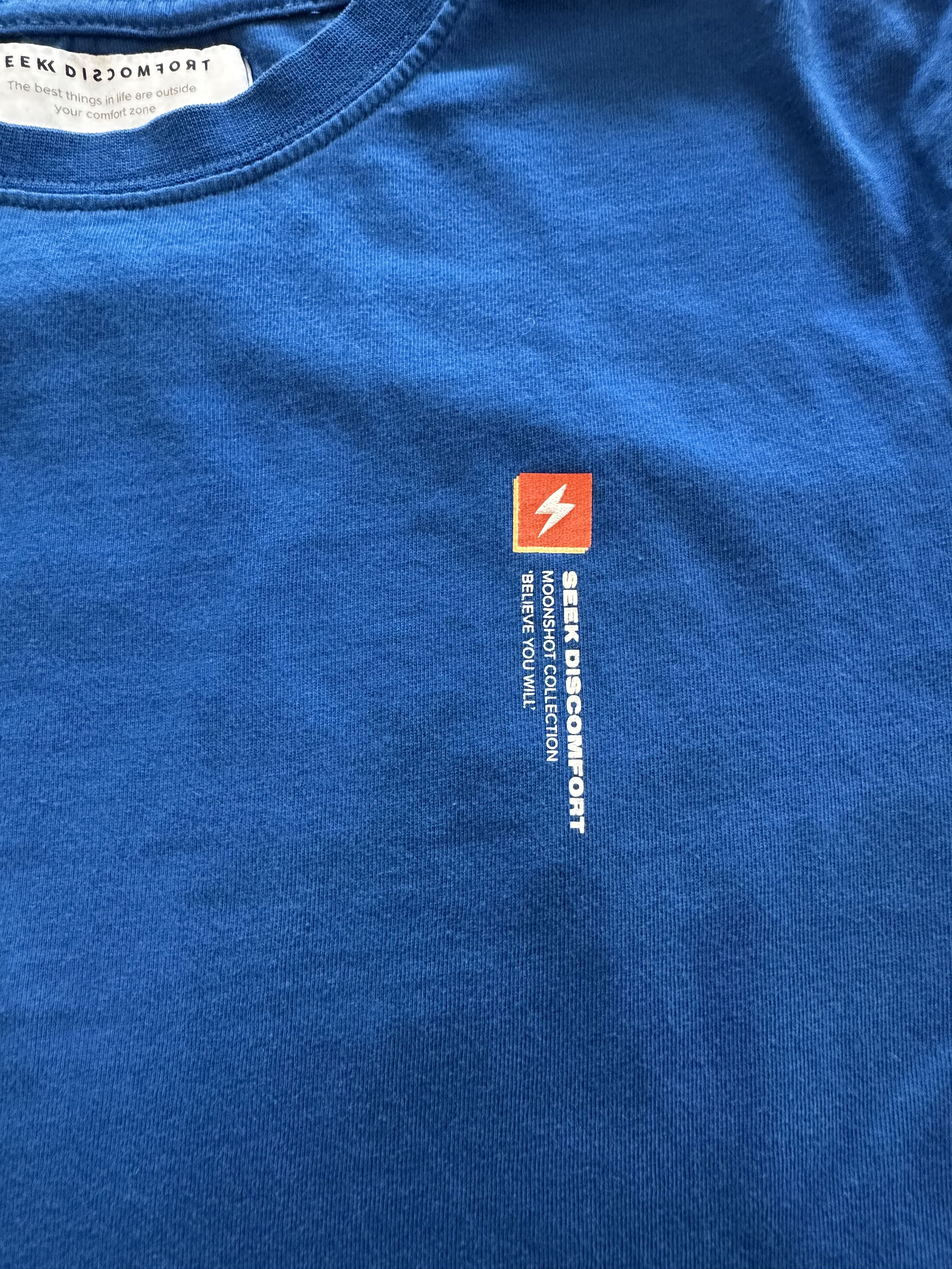 Other Seek Discomfort Medium Blue Vintage T Shirt Streetwear Size US M / EU 48-50 / 2 - 2 Thumbnail