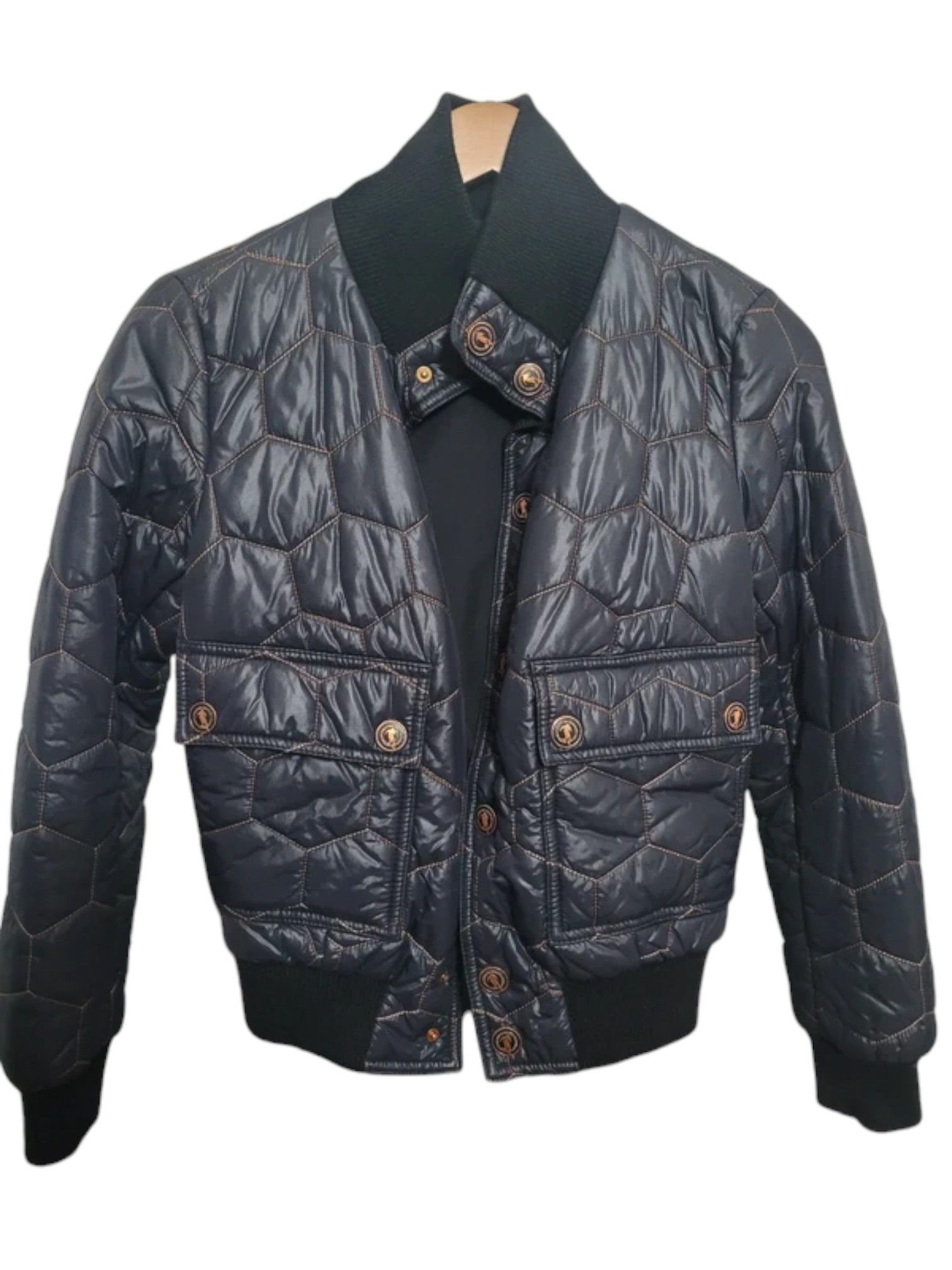 Dirk Bikkembergs Dirk Bikkembergs Quilted Hexagon Bomber Jacket FW2007 Size US XXS / EU 40 - 1 Thumbnail
