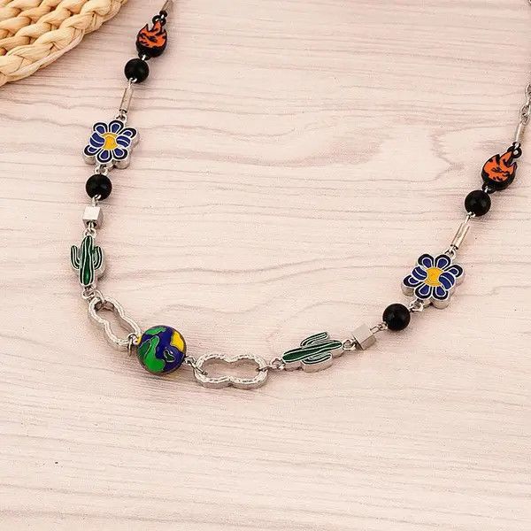 Jewelry Noriyo x Yuki Colorful World Art Classic Flame Necklace Size ONE SIZE - 8 Thumbnail