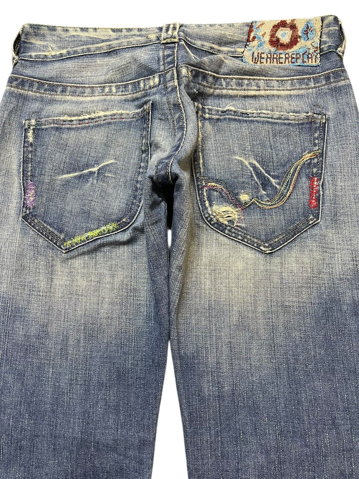 Japanese Brand Vintage Japanese Brand Faded Wash Distressed Loose Jeans Size US 30 / EU 46 - 5 Thumbnail