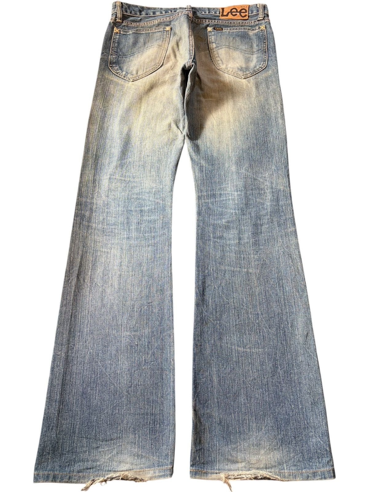 Lee Vintage Lee Riders Mud Wash Distress Flare Jeans Size 32" / US 10 / IT 46 - 2 Thumbnail