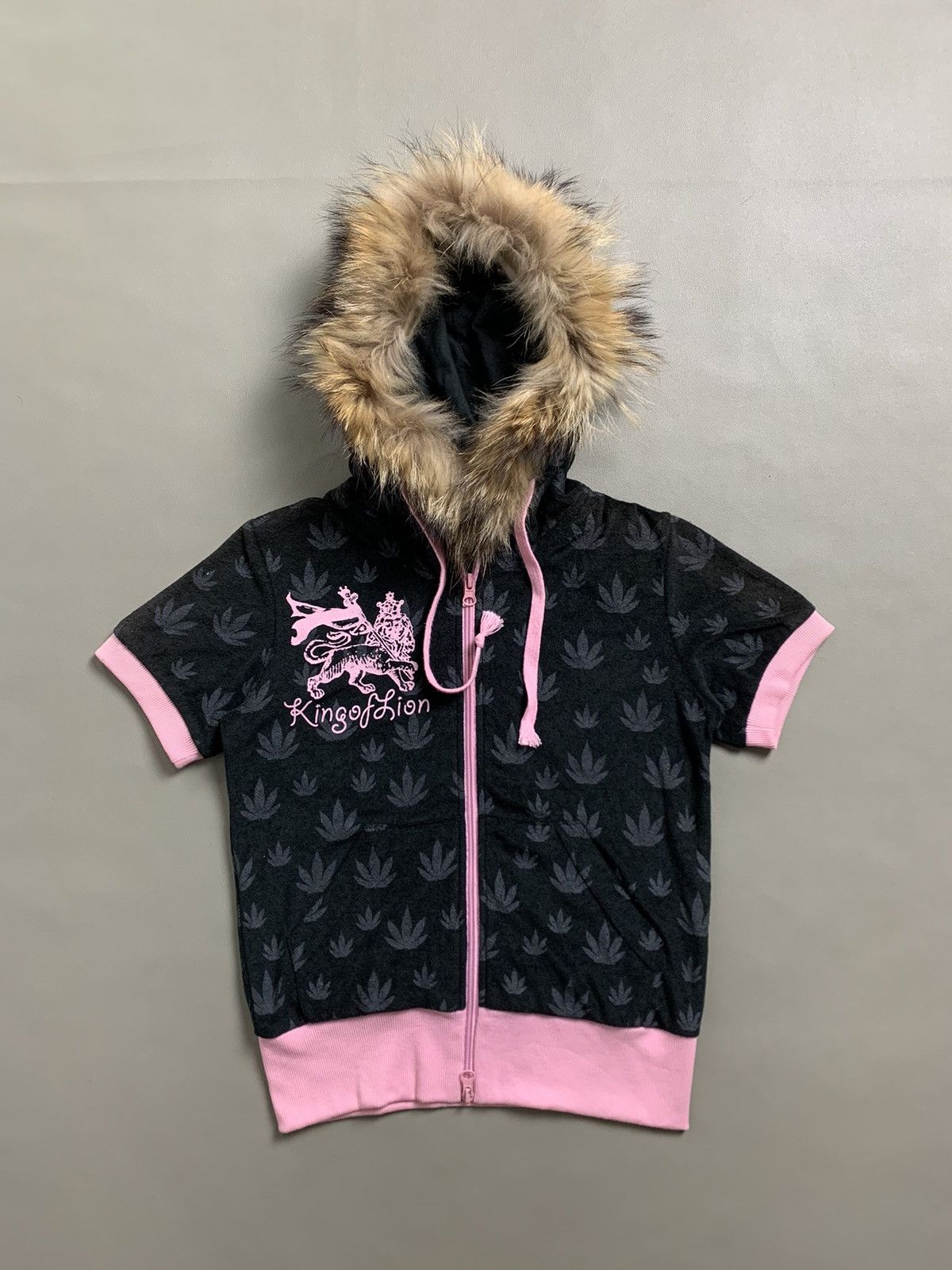If Six Was Nine × Japanese Brand × Le Grande Bleu (L.G.B.) Japanese Jamaica Kingo Lion Zip Fur Hoodie lgb style Size US M / EU 48-50 / 2 - 2 Thumbnail