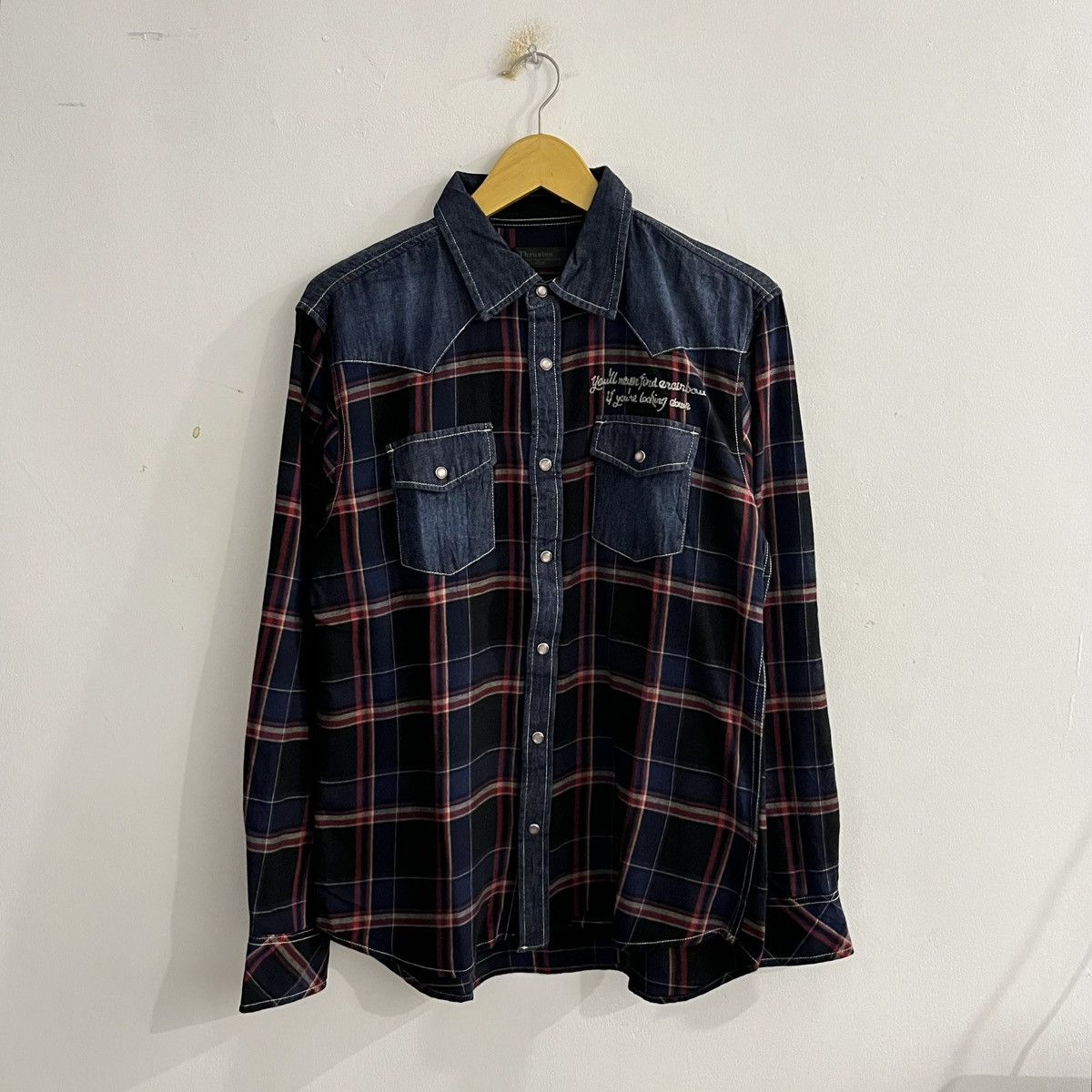 Japanese Brand Thruxton Flannel Western Shirt Size US M / EU 48-50 / 2 - 1 Thumbnail