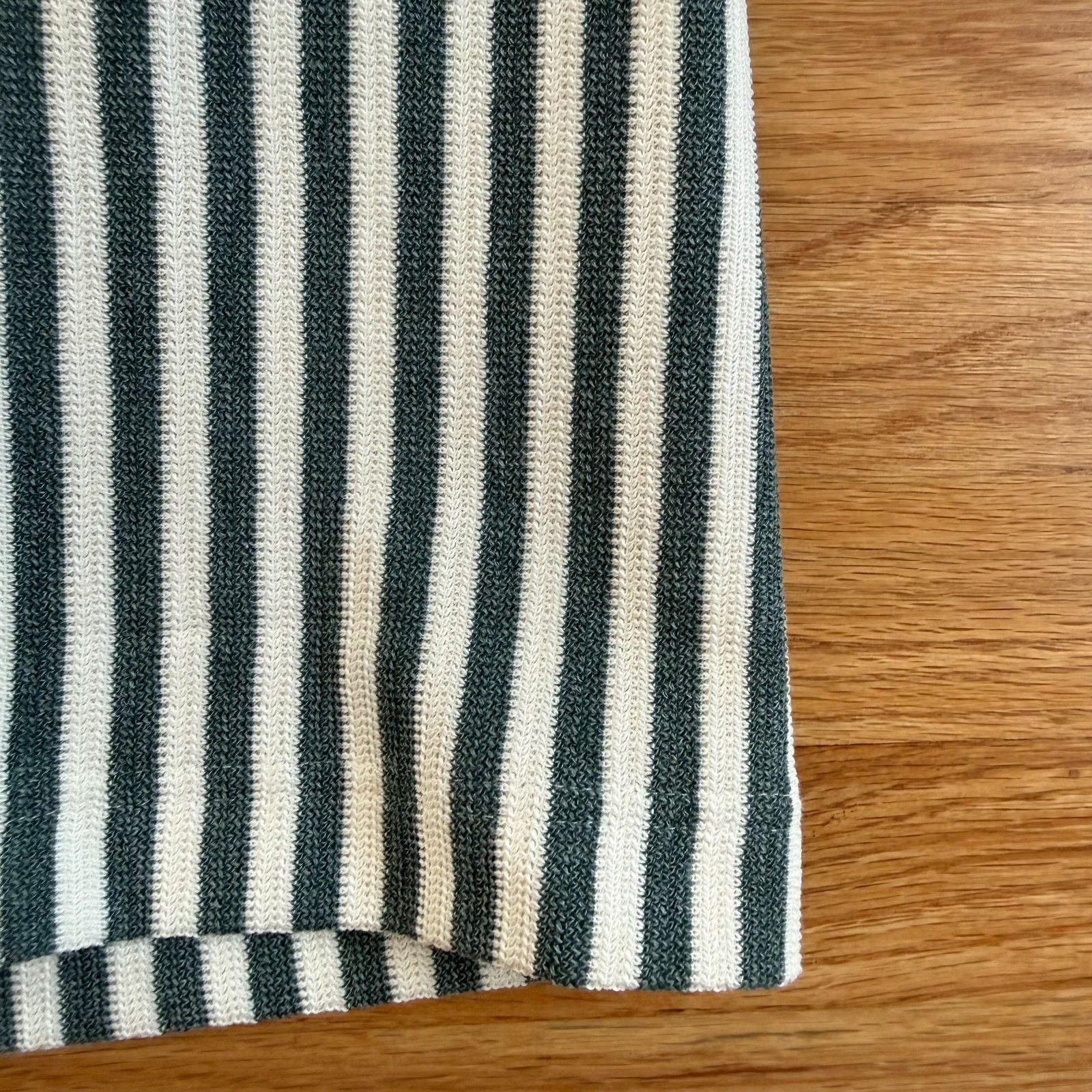 Reiss Reiss Trig Textured Green/White Stripe Cuban Collar Shirt Size US S / EU 44-46 / 1 - 8 Thumbnail