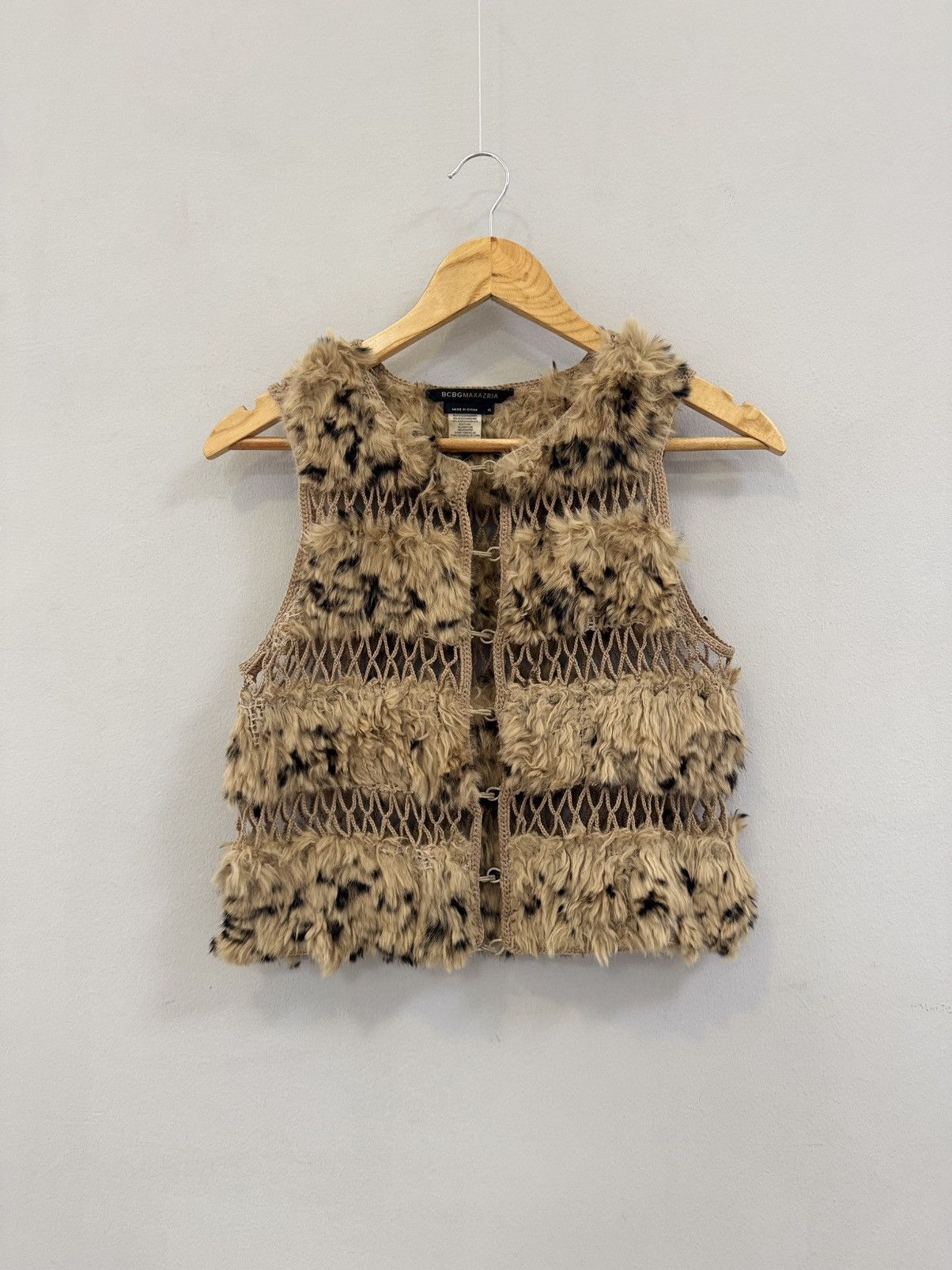 If Six Was Nine Avant Garde Y2K Vintage Faux Fur Vest Size XS / US 0-2 / IT 36-38 - 1 Thumbnail