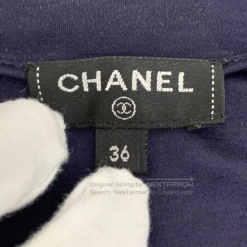 Chanel Chanel Purple Cotton T-Shirt with Logo . Size XS / US 0-2 / IT 36-38 - 5 Thumbnail