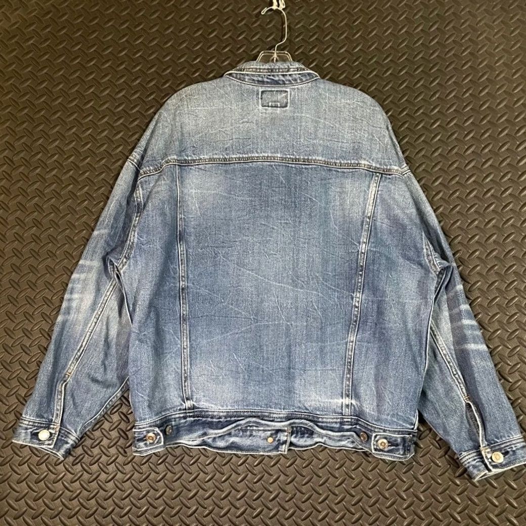 Vintage American Eagle Blue Light Wash Button Up Denim Jean Jacket Men Large Size L Size 36" / US 14 / IT 50 - 4 Thumbnail