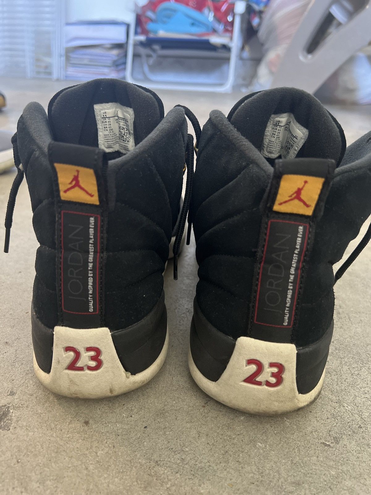 Jordan Brand Air Jordan 12s Reverse Taxis Size US 11 / EU 44 - 2 Thumbnail