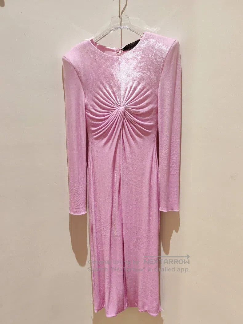 Versace Versace Pleated slim midi dress Size S / US 4 / IT 40 - 2 Thumbnail