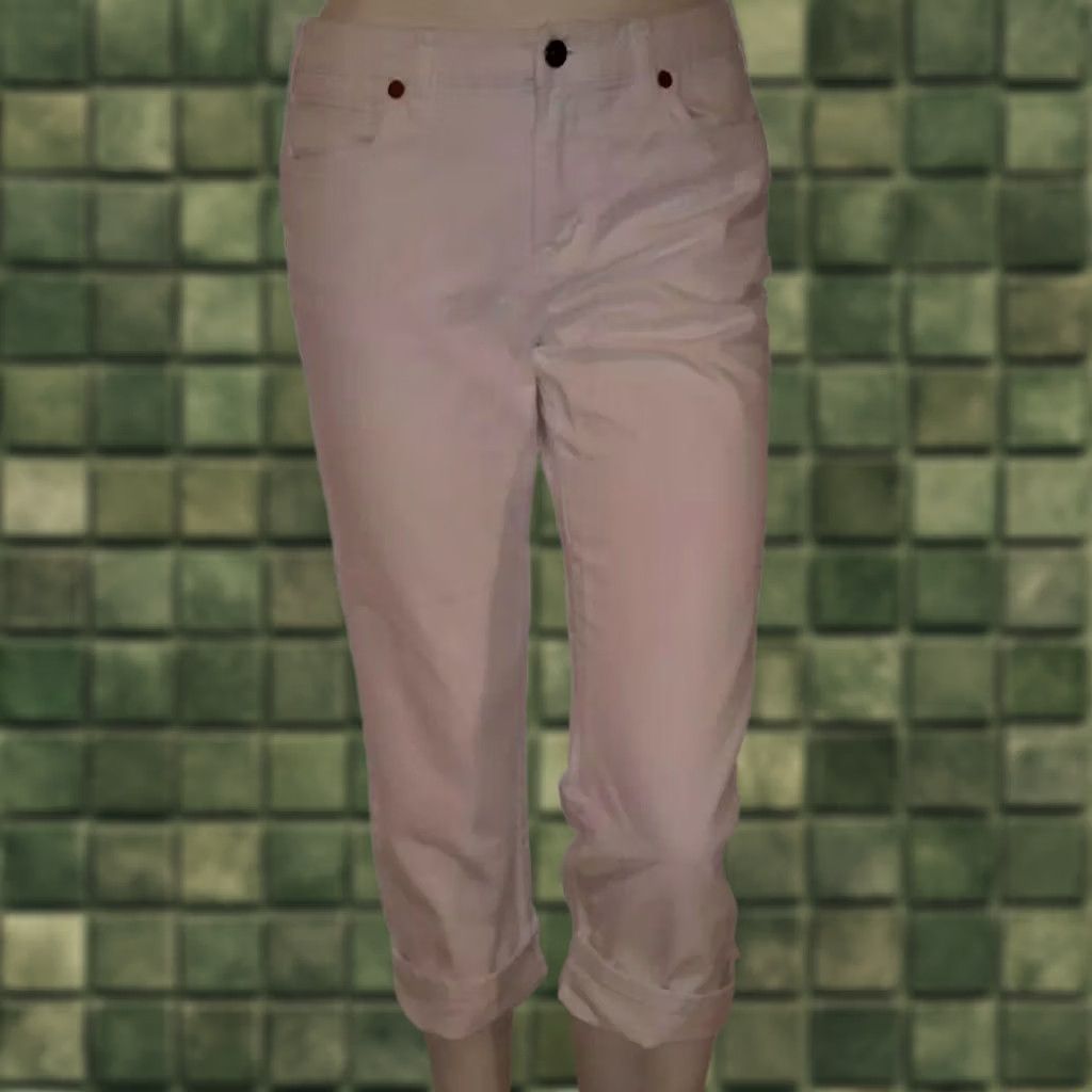 Tommy Hilfiger Tommy Hilfiger Womens White Jean Capri Pants 6 Tall 100% Cotton Casual Size 28" / US 6 / IT 42 - 1 Thumbnail