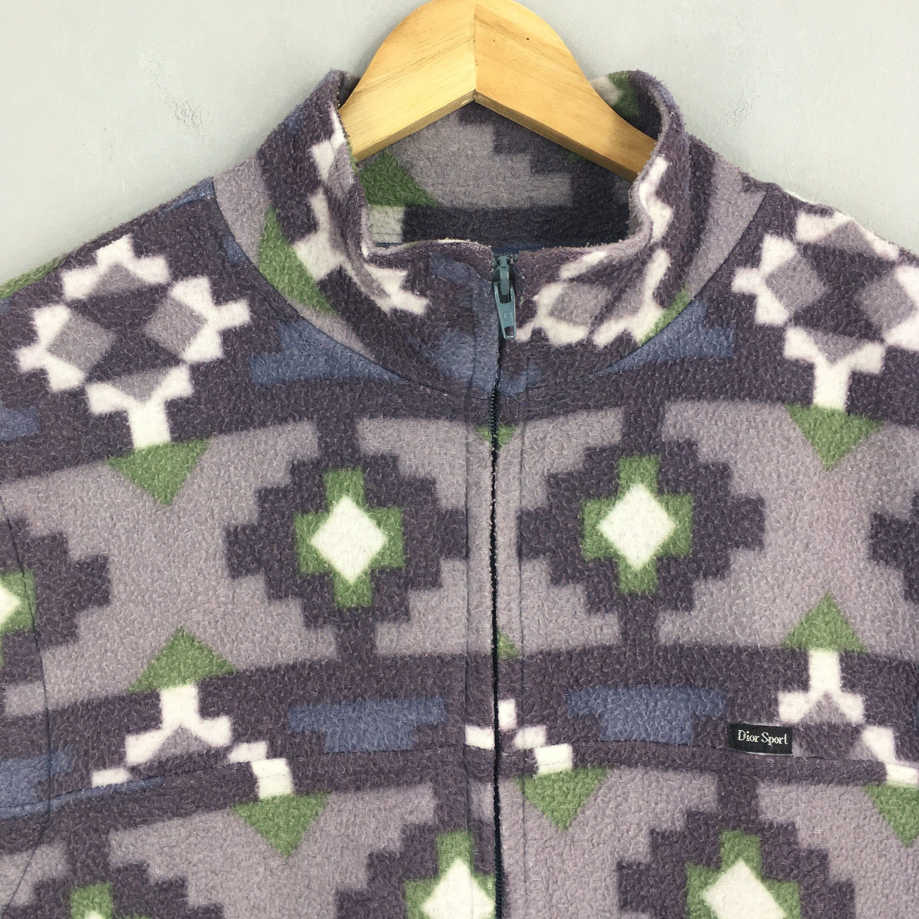 Christian Dior Monsieur Vintage 90s Christian Dior Monogram Fleece Zipper Vest XL Size US XL / EU 56 / 4 - 2 Thumbnail