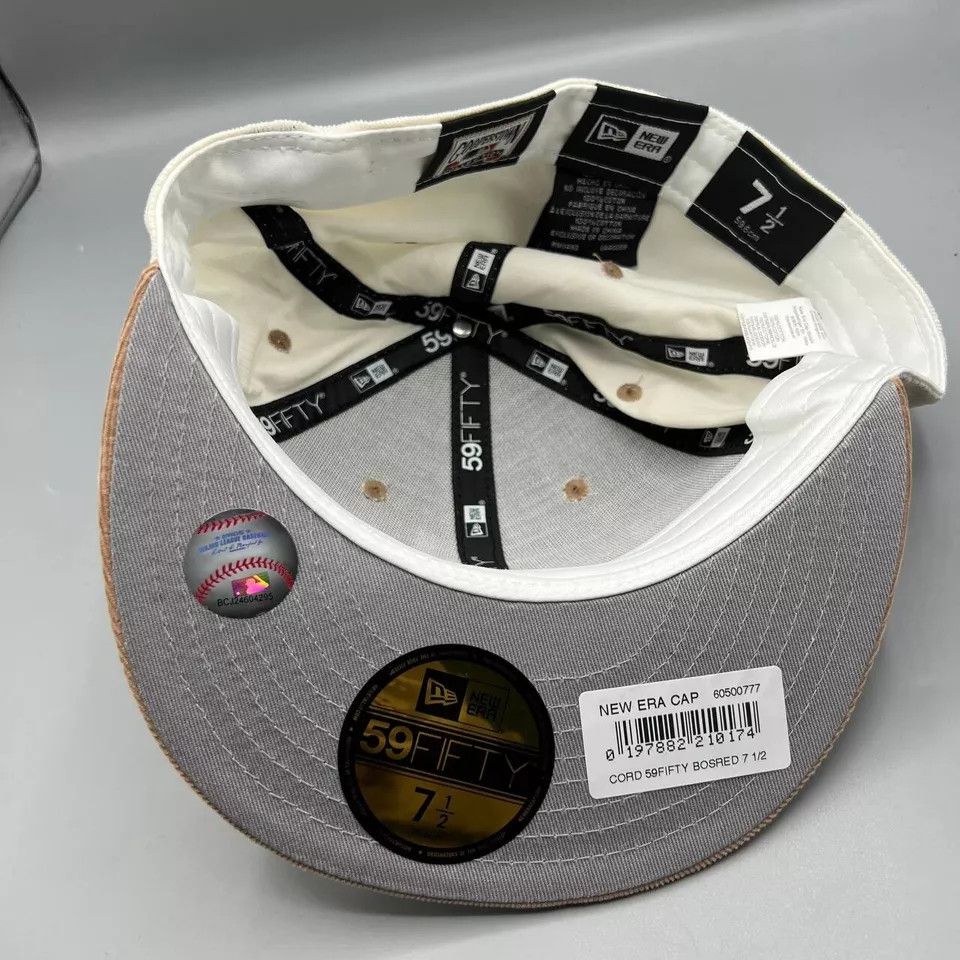 New Era Boston Red Sox Hat Men 7 1/2 59Fifty New Era Fitted Cap New Size ONE SIZE - 6 Thumbnail