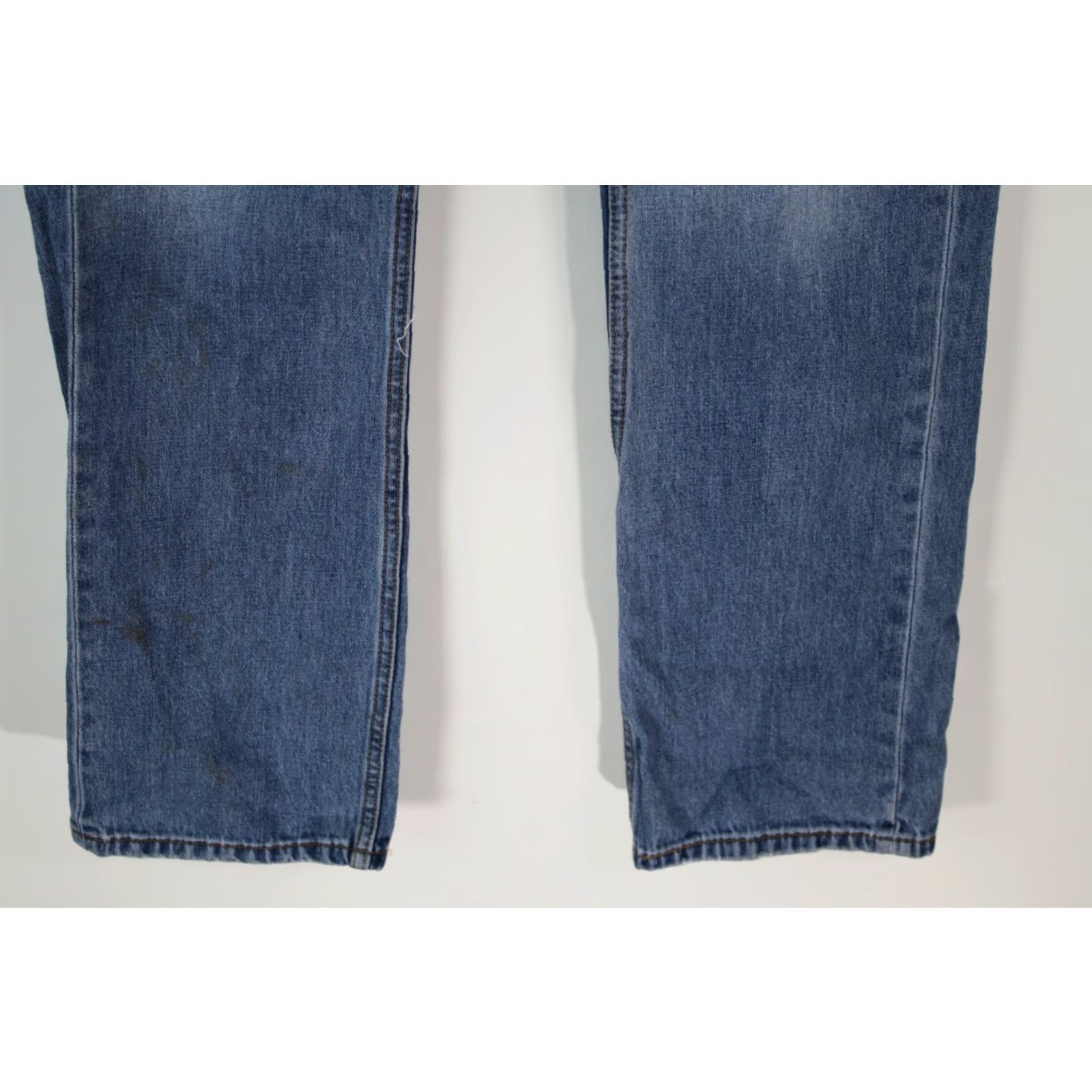 Vintage Levis Mens Solid Straight Jeans Casual Blue Denim 33X32 Regular Fit Size US 34 / EU 50 - 5 Thumbnail
