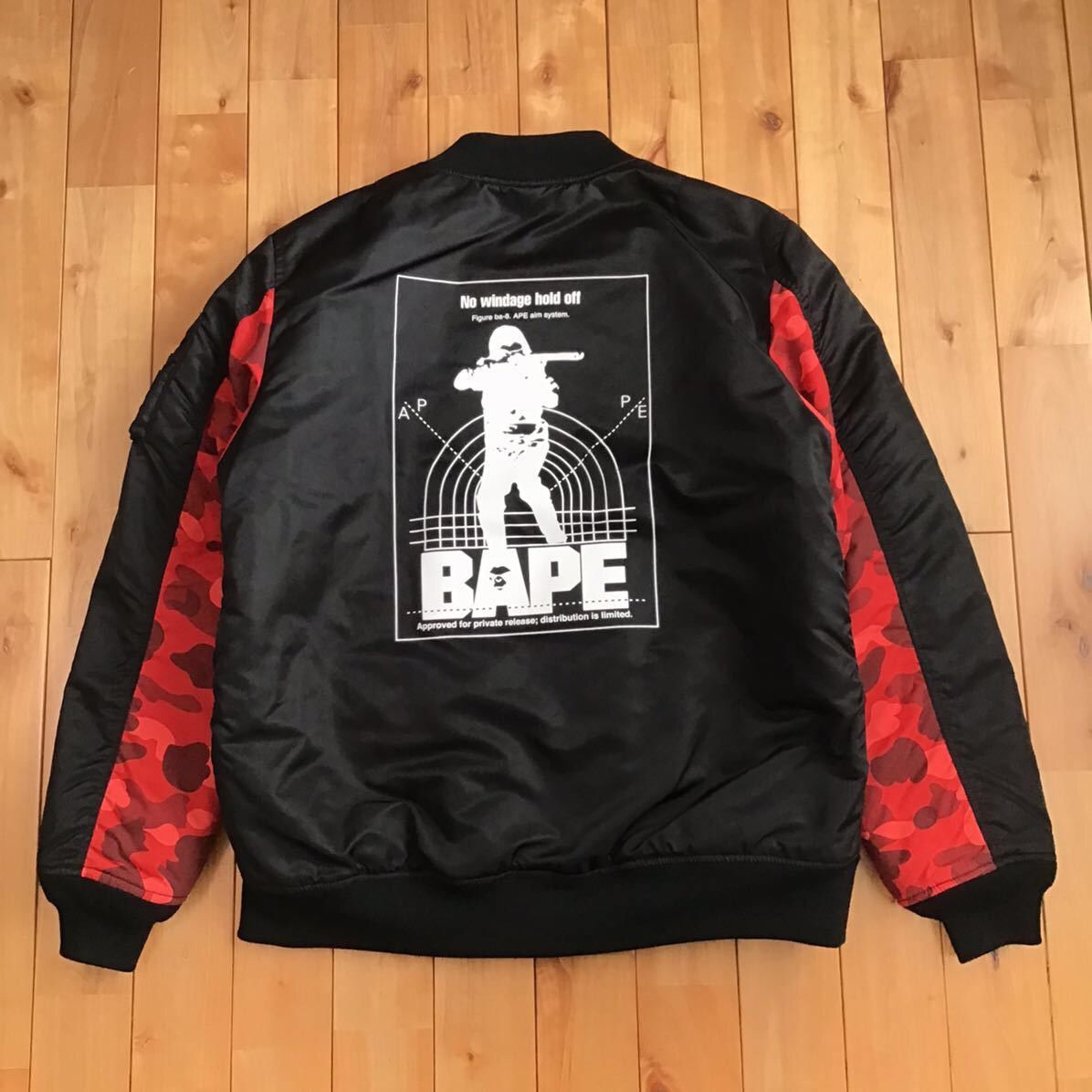 Bape BAPE HUNTING LOGO MA-1 Bomber Jacket Red camo a bathing ape Size US XXL / EU 58 / 5 - 1 Thumbnail