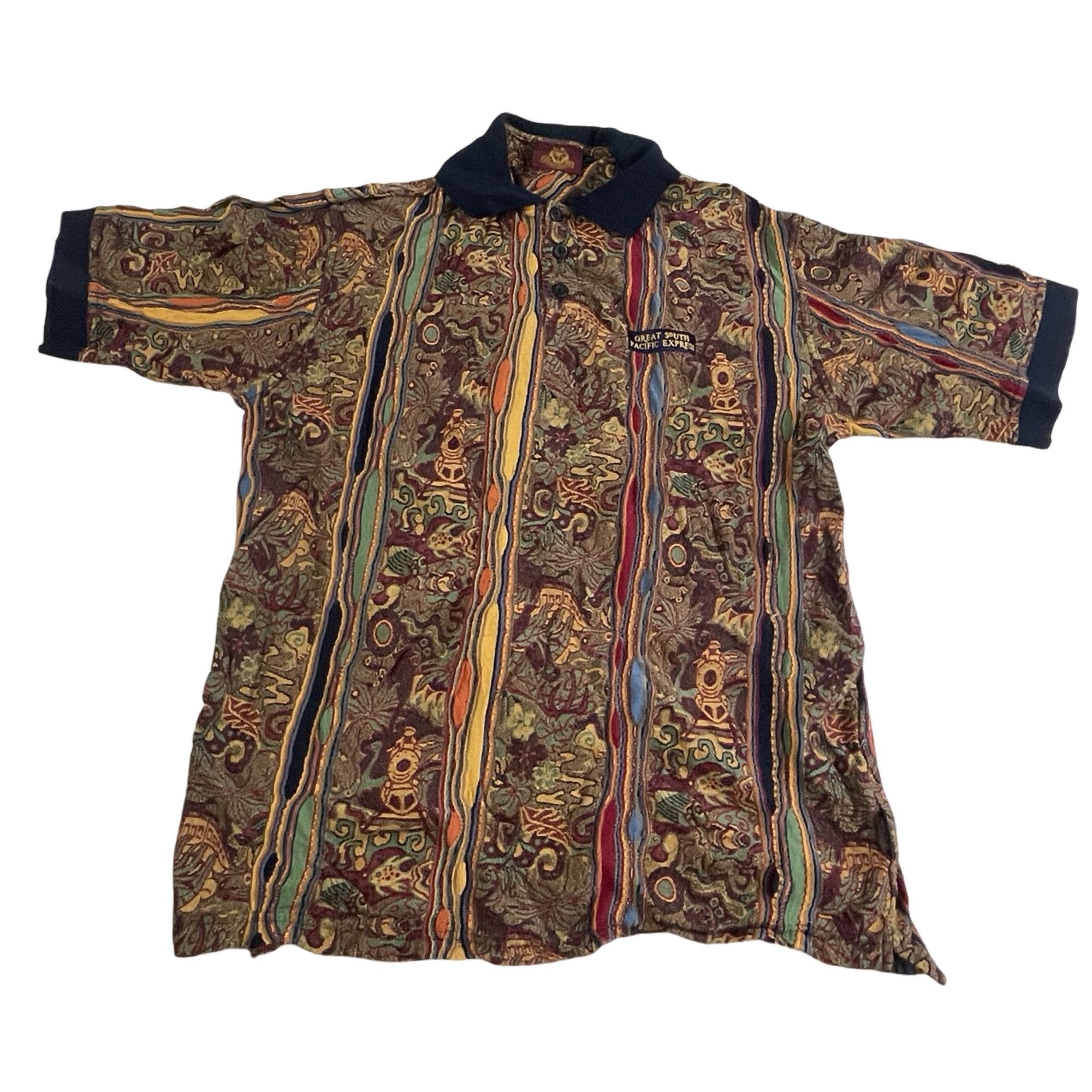 Coogi × Vintage Vintage Coogi Australia Wild Print Polo Mens Large Size US L / EU 52-54 / 3 - 1 Thumbnail
