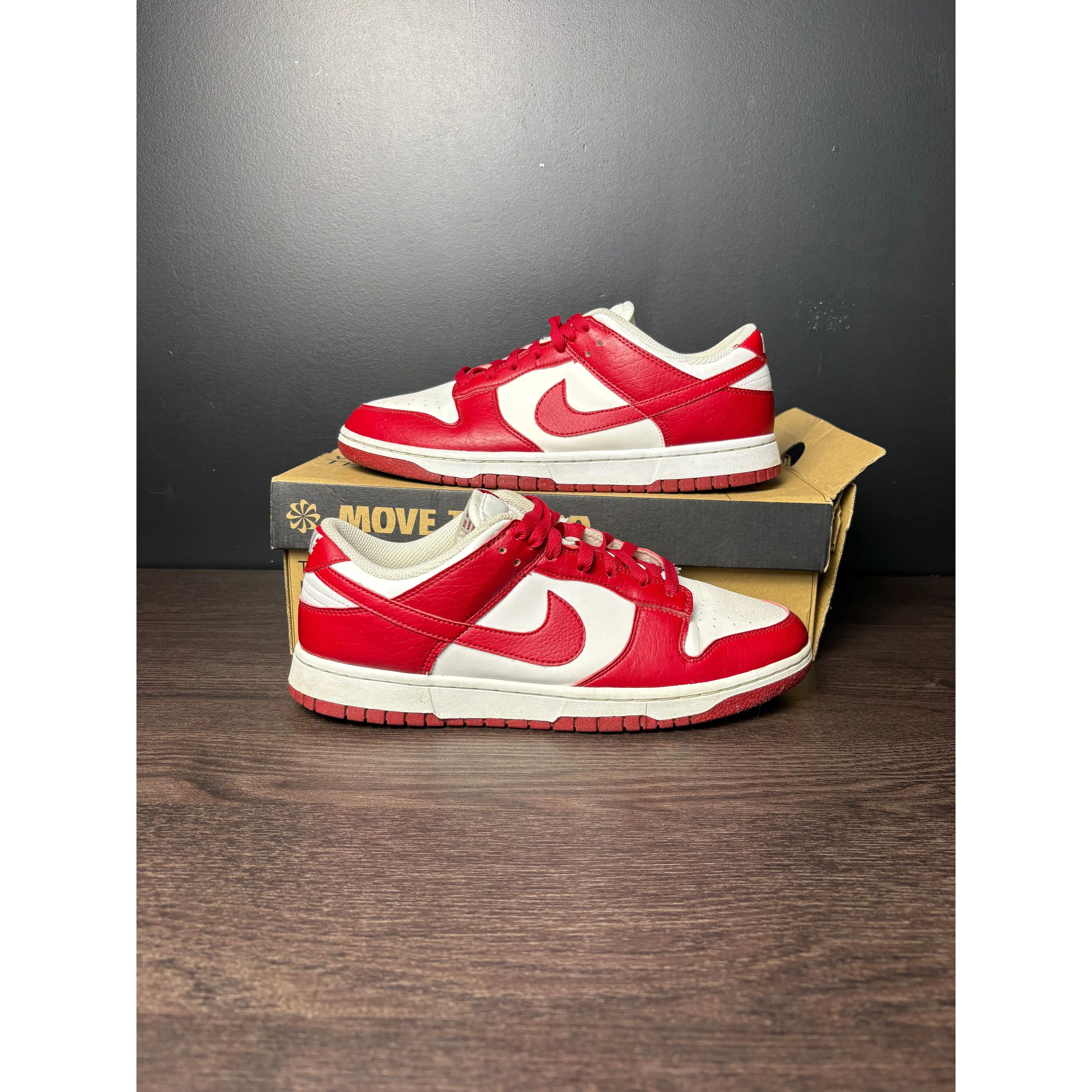 Nike Nike Dunk Low Next Nature "White Gym Red" (Women's) **PRE-OWNED** Size US 11.5 / EU 44-45 - 1 Thumbnail