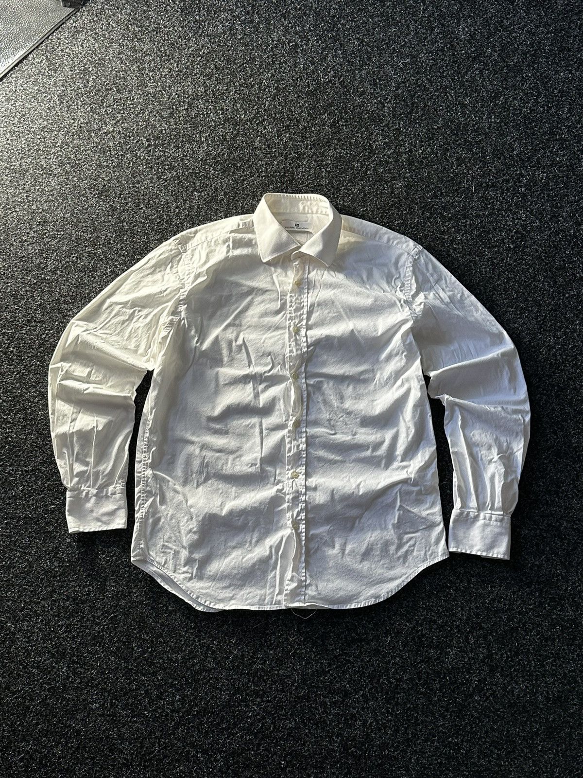 Designer × Pierre Balmain VINTAGE BALMAIN Pierre shirt white luxury blank old money Size US M / EU 48-50 / 2 - 1 Thumbnail