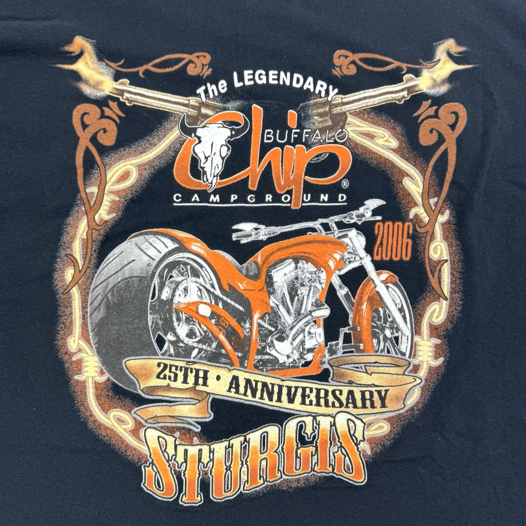 Gildan VINTAGE Buffalo Chip Campground T Shirt Adult Large Biker Rally 2006 Y2K Gildan Black Mens Shirt L Size US L / EU 52-54 / 3 - 2 Thumbnail