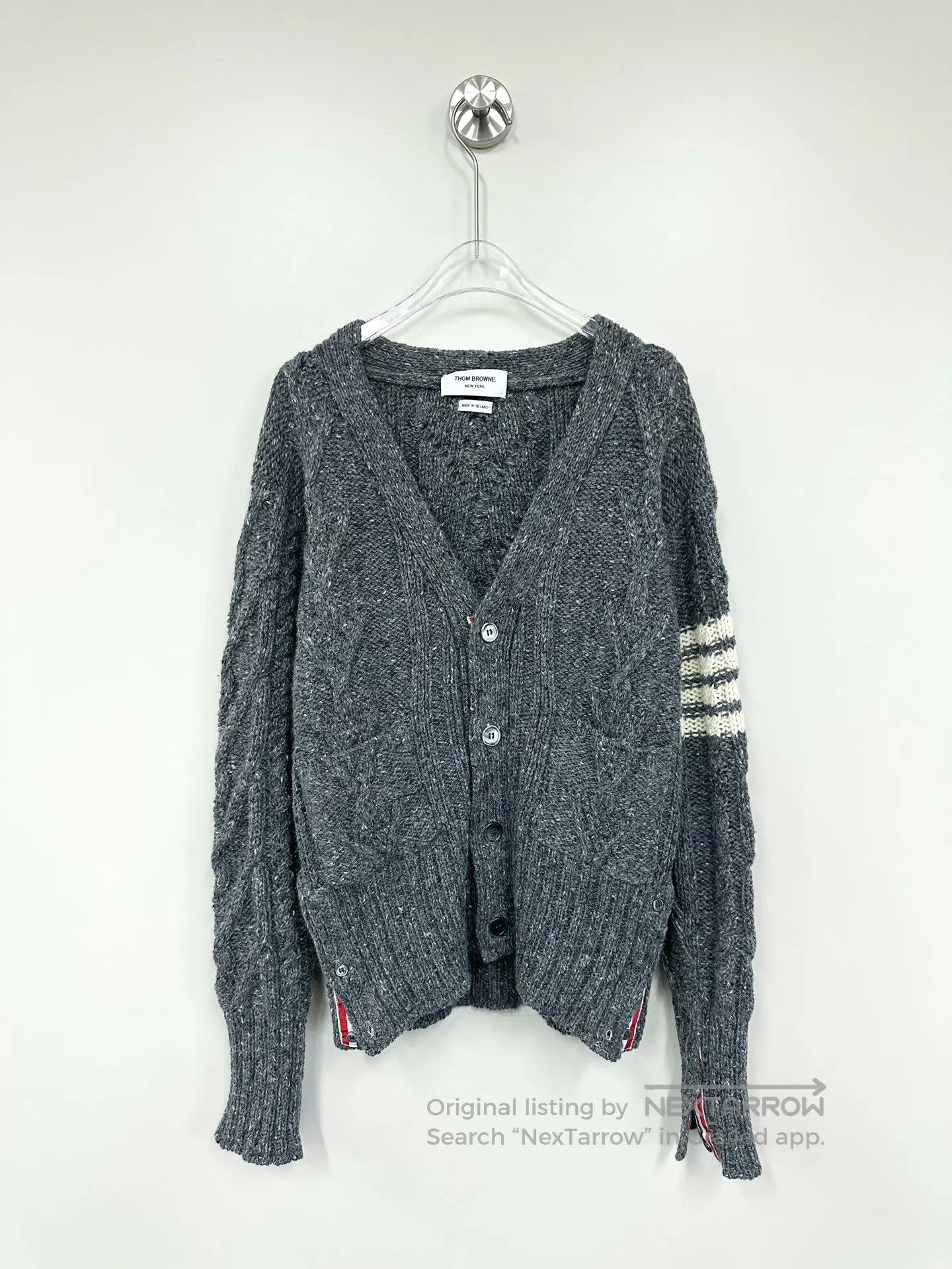 Thom Browne Thom Browne Grey classic four-stripe single-breasted wool Size S / US 4 / IT 40 - 1 Thumbnail