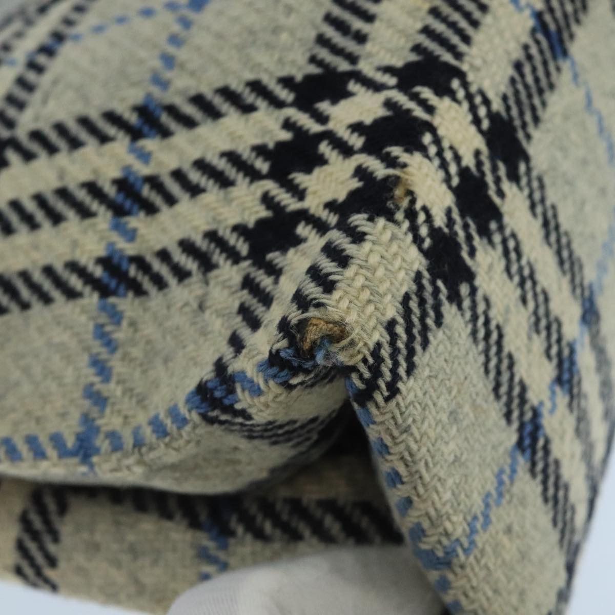 Burberry Burberry Nova Check Hand Bag Wool Gray Size ONE SIZE - 16 Thumbnail