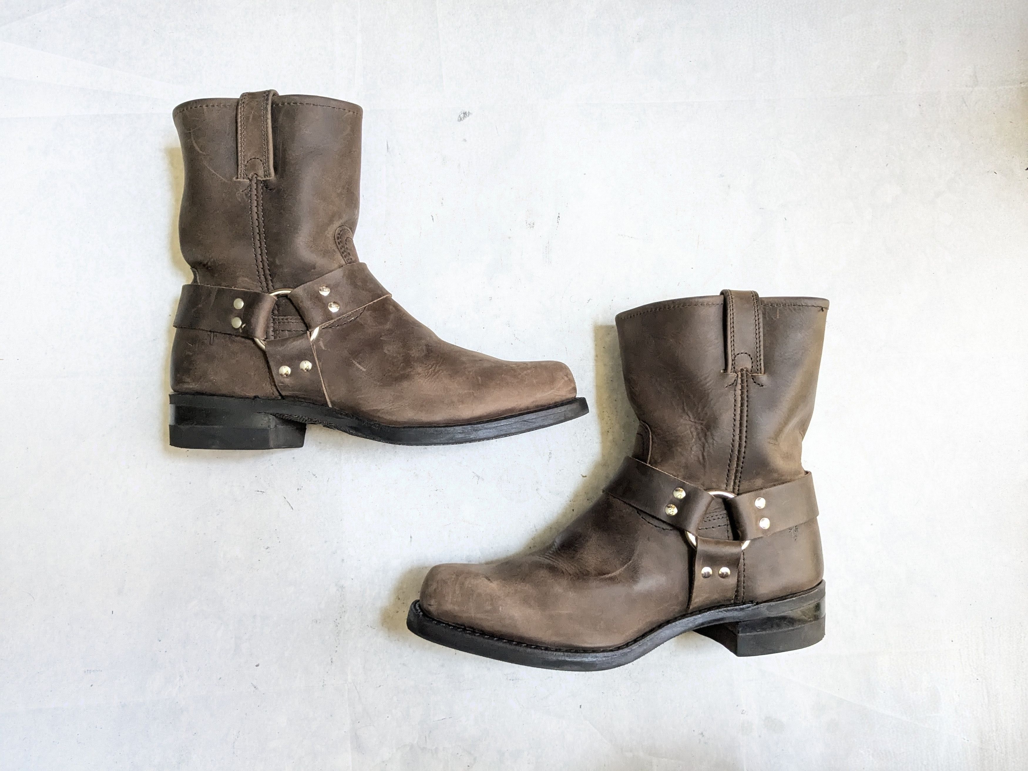 Frye Frye Harness Boots Brown Leather 11.5 M Buckle Strap Size US 11.5 / EU 44-45 - 1 Thumbnail