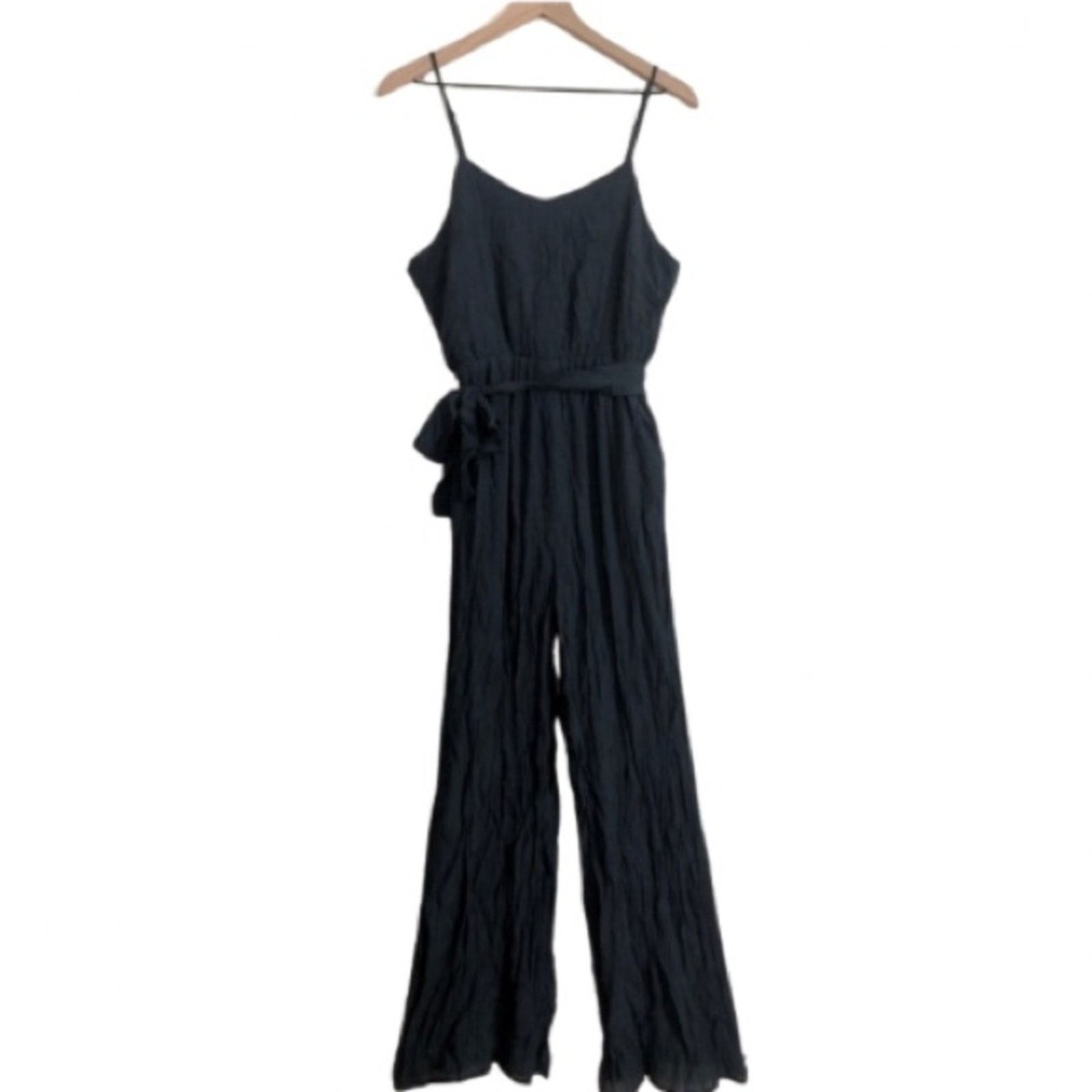Other Flawless Navy Blue Wide Leg Spaghetti Strap Romper Jumpsuit Size 30" / US 8 / IT 44 - 1 Thumbnail