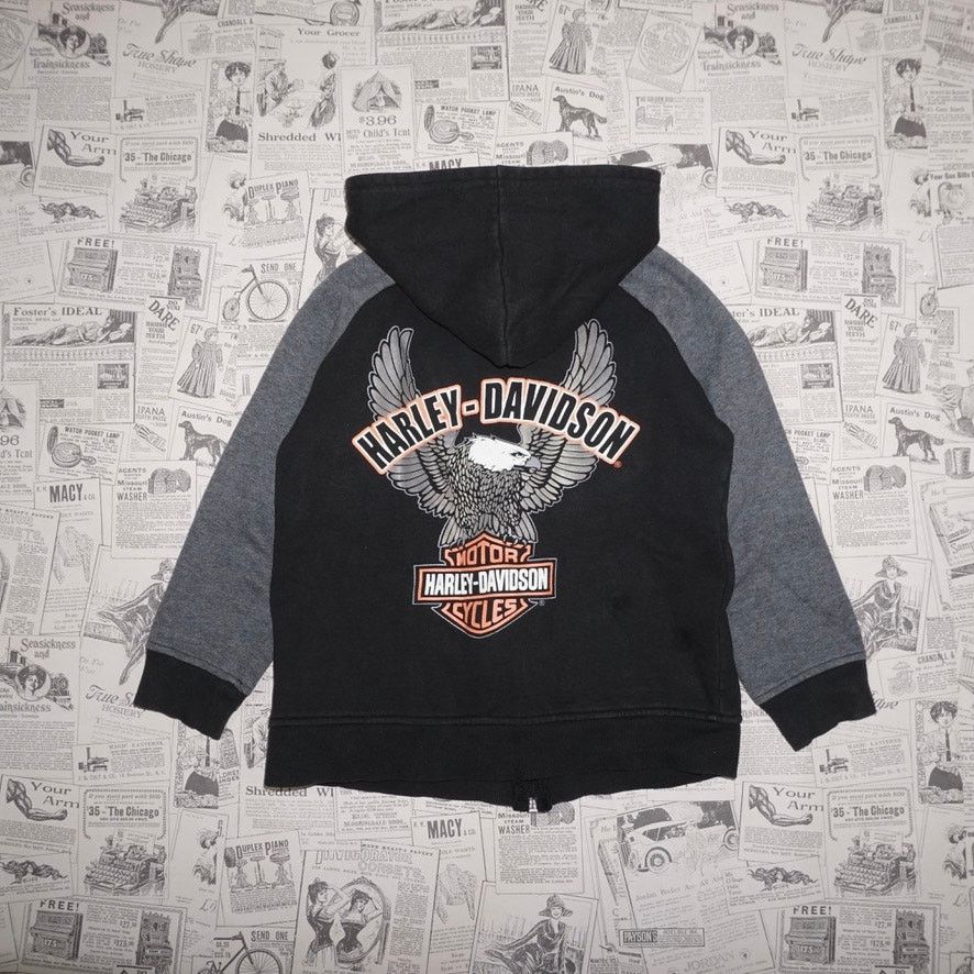 Harley Davidson 6 - Vintage Y2K Harley Davidson embroider 2000s biker hoodie Size US XXS / EU 40 - 2 Thumbnail