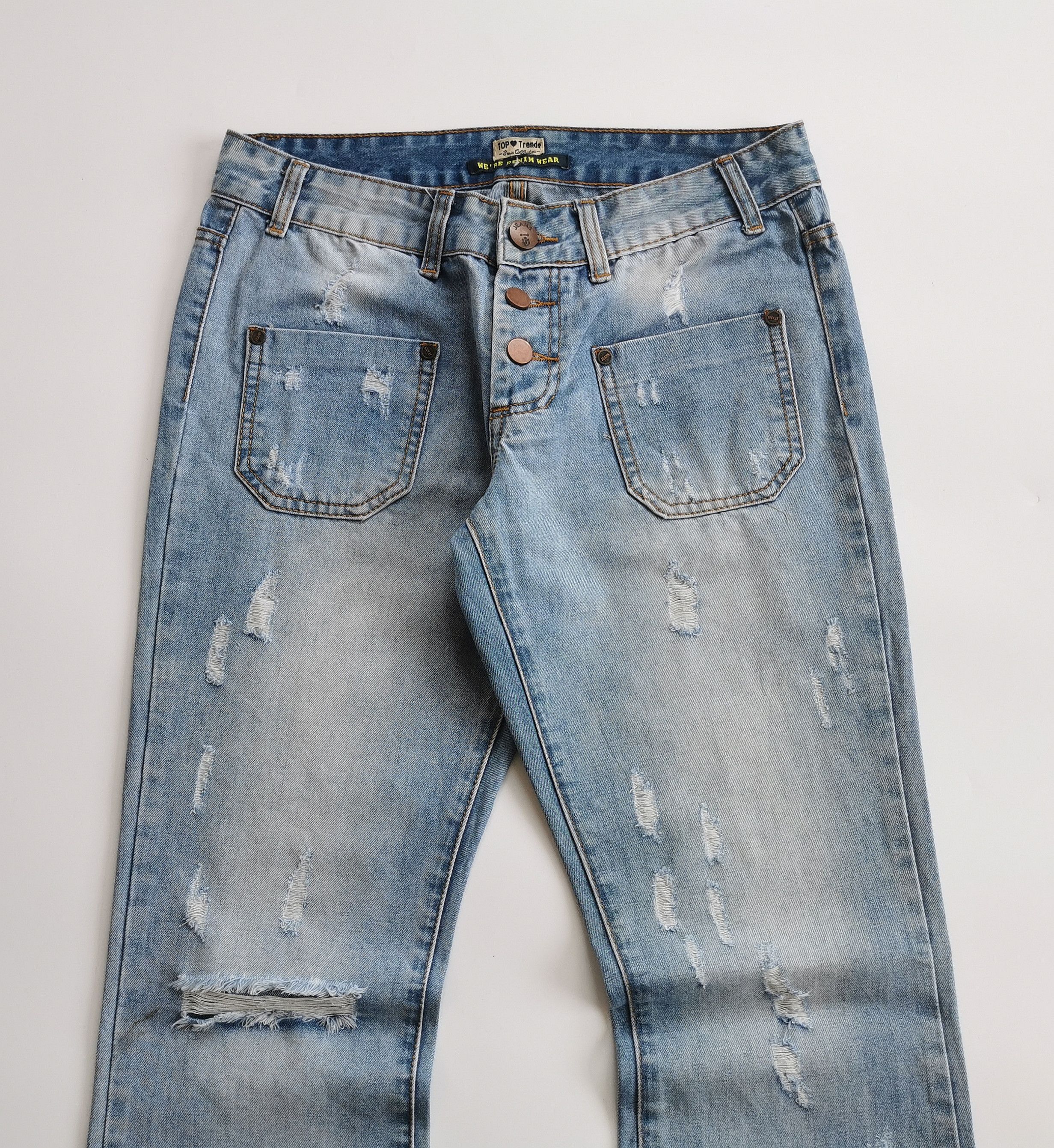 Other The Skinnier You" Distressed Flare Bell Bottom Jeans LGB Size US 30 / EU 46 - 3 Thumbnail