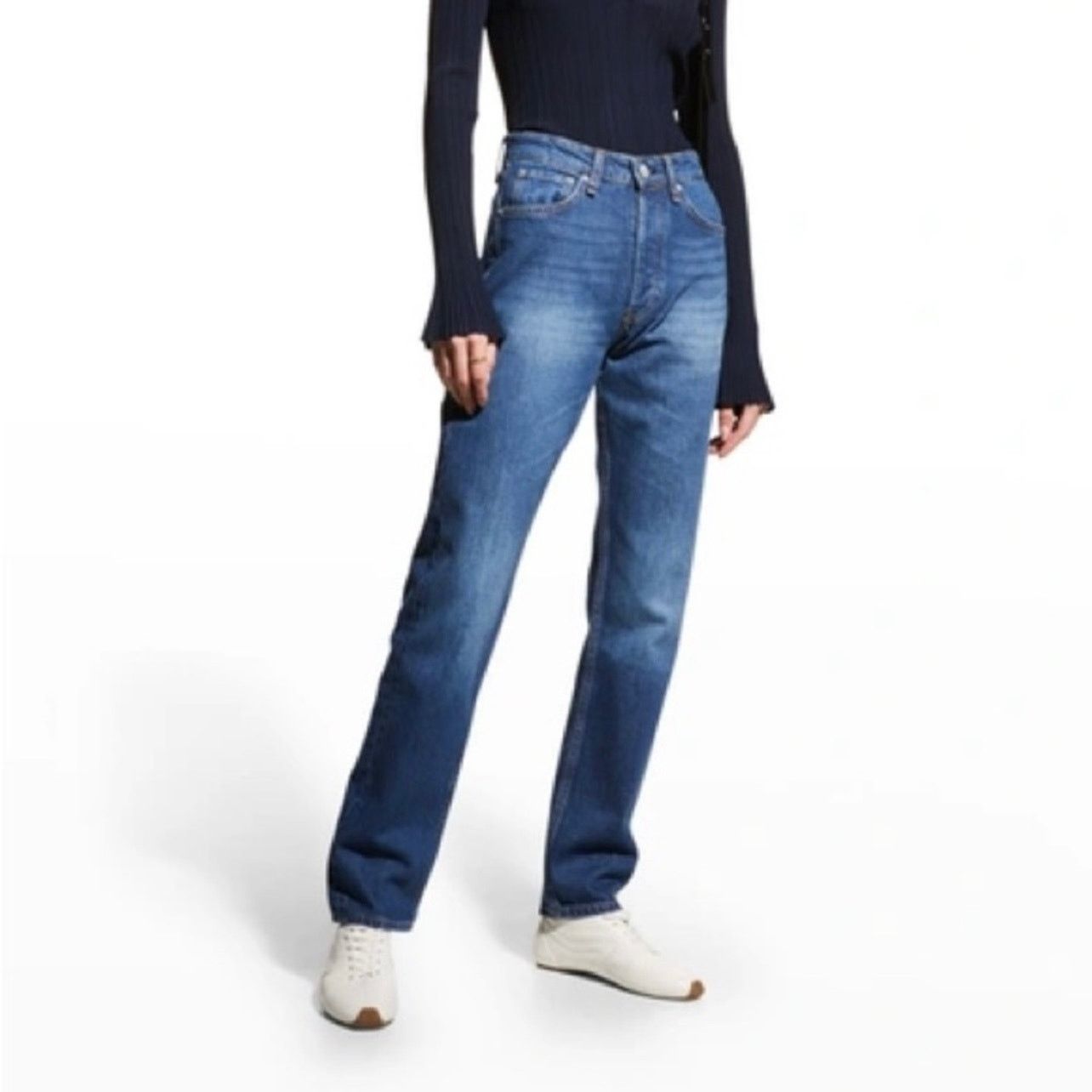 Rag & Bone rag & bone Maya High Rise Slim Jeans Jasper Blue size 25 Size 25" / US 0 / IT 36 - 1 Thumbnail