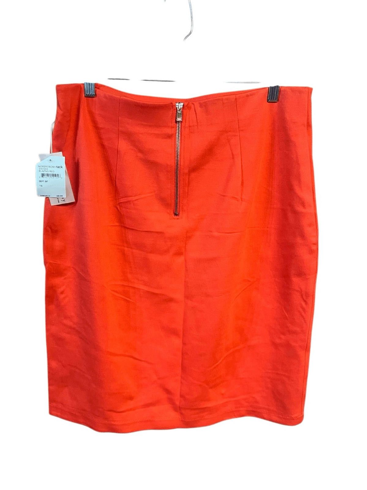 Designer Philosophy Blazing Red Skirt Sz 14 NWT Size 36" / US 14 / IT 50 - 3 Thumbnail