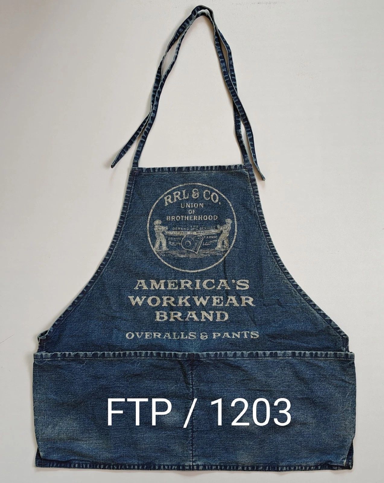 RRL Ralph Lauren Double RL Cotton Denim Apron FTP 1203 Size ONE SIZE - 10 Thumbnail