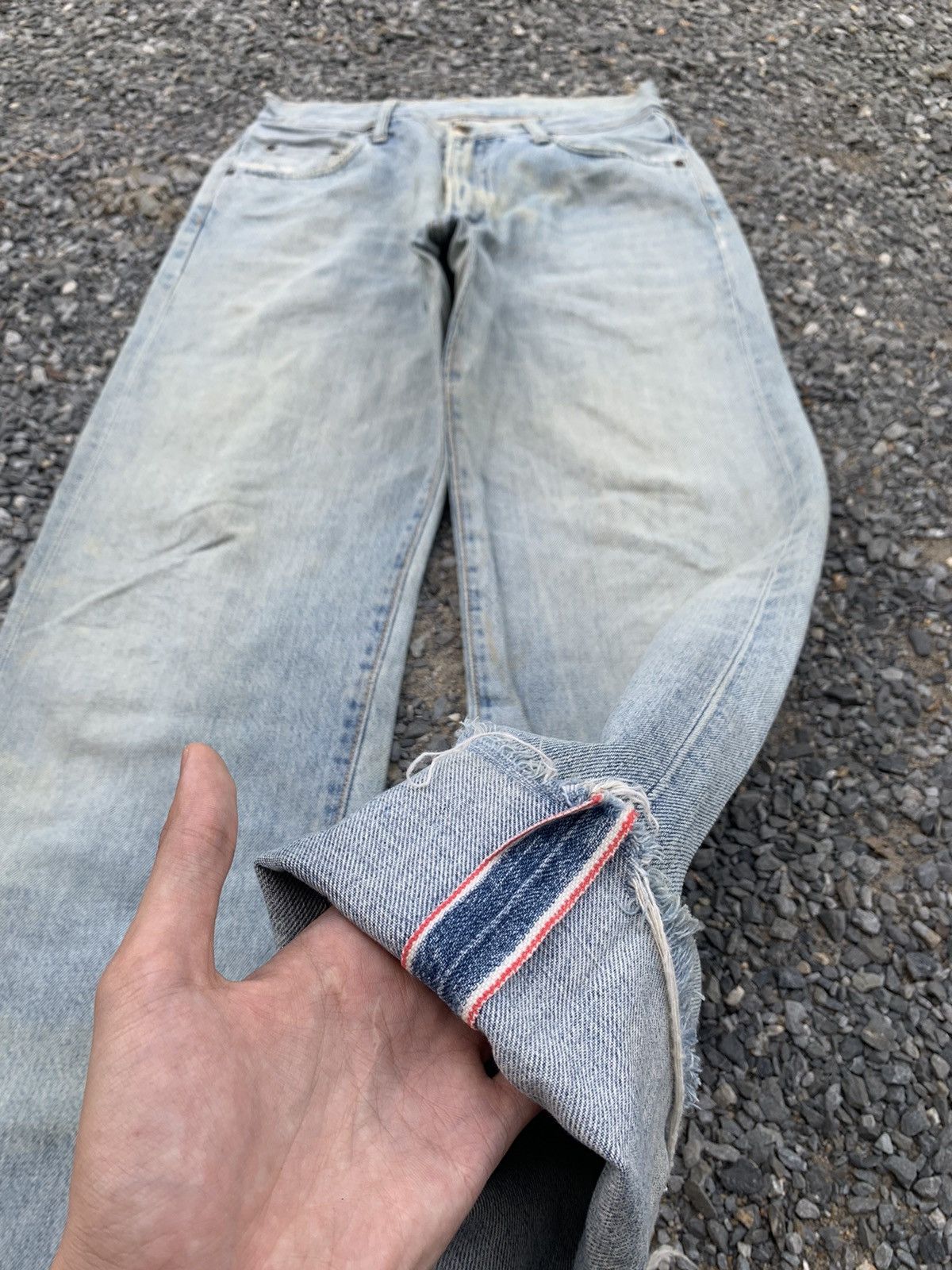 Edwin VINTAGE EDWIN 505XX SELVEDGE FADED JAPANESE DISTRESSED DENIM Size US 29 - 4 Thumbnail