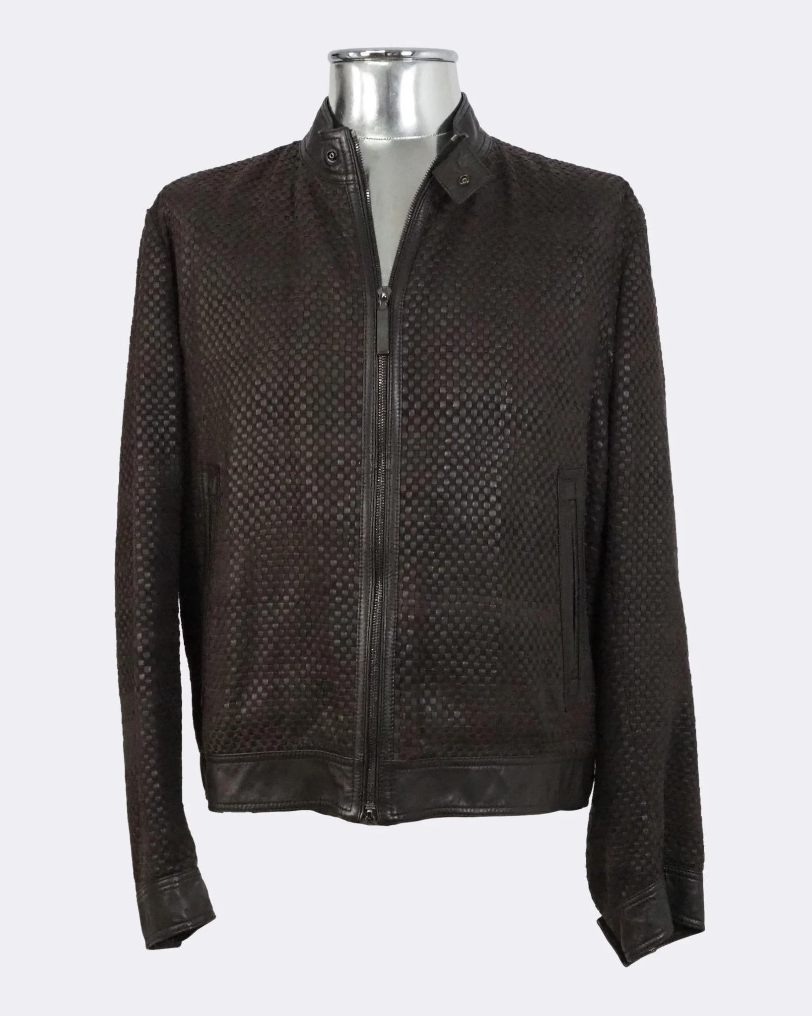Hugo Boss Men's Hugo Boss Slection Leather Weave Jacket $1565 Size US M / EU 48-50 / 2 - 1 Thumbnail