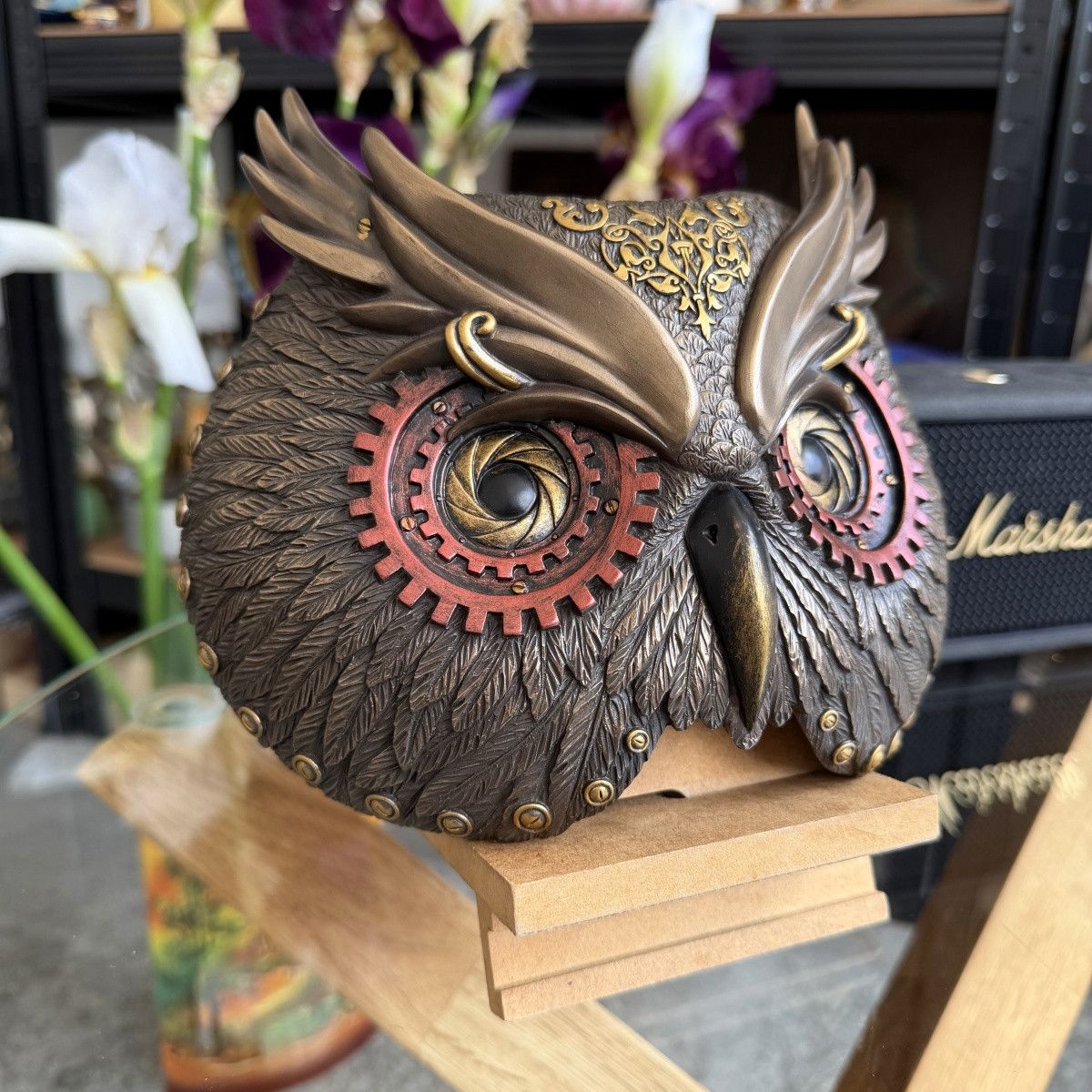 Other Bronze Owl Wall Mask Decor Steampunk Wisdom Sculpture Size ONE SIZE - 2 Thumbnail